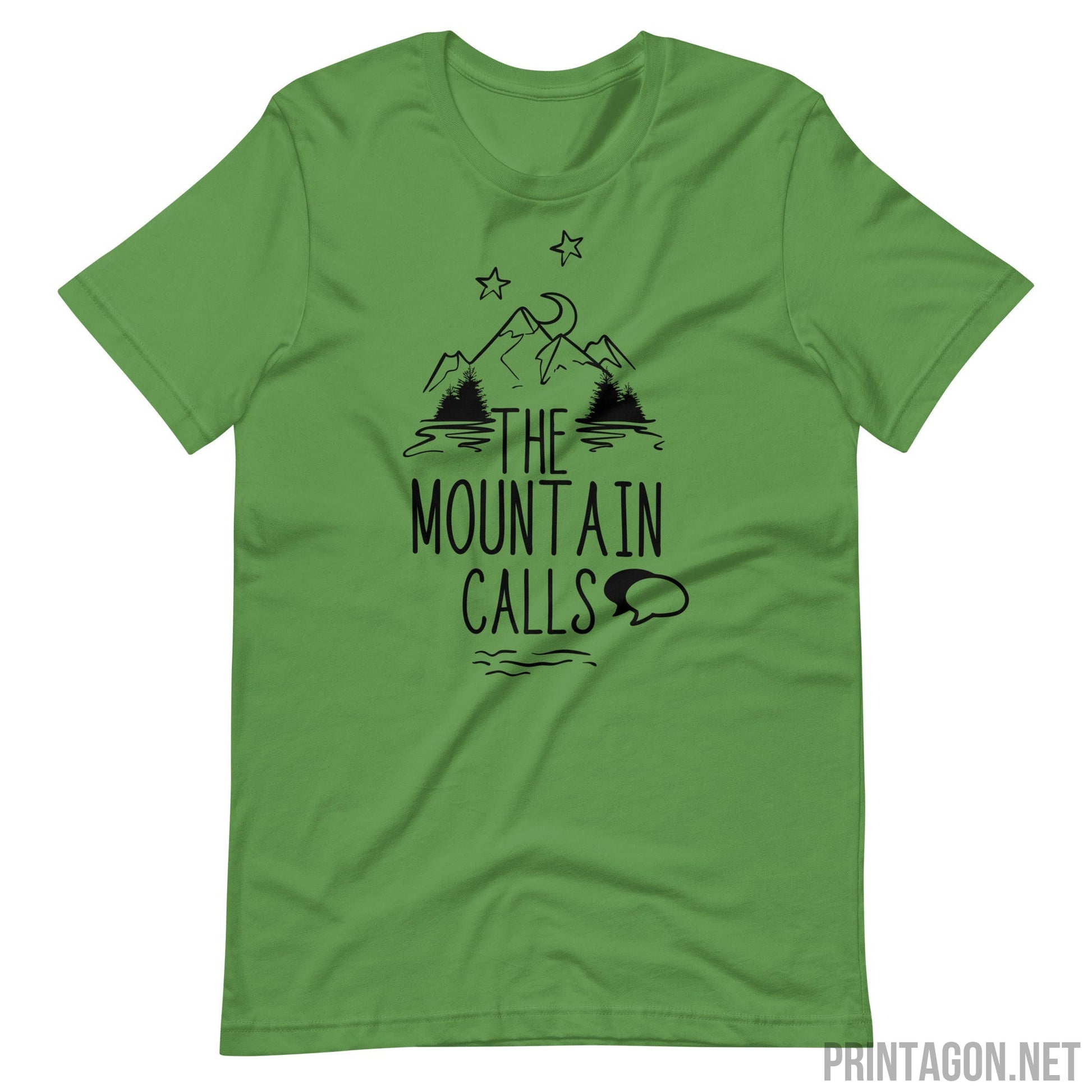 Printagon - Mountain Calls - Unisex T-shirt - Leaf / S