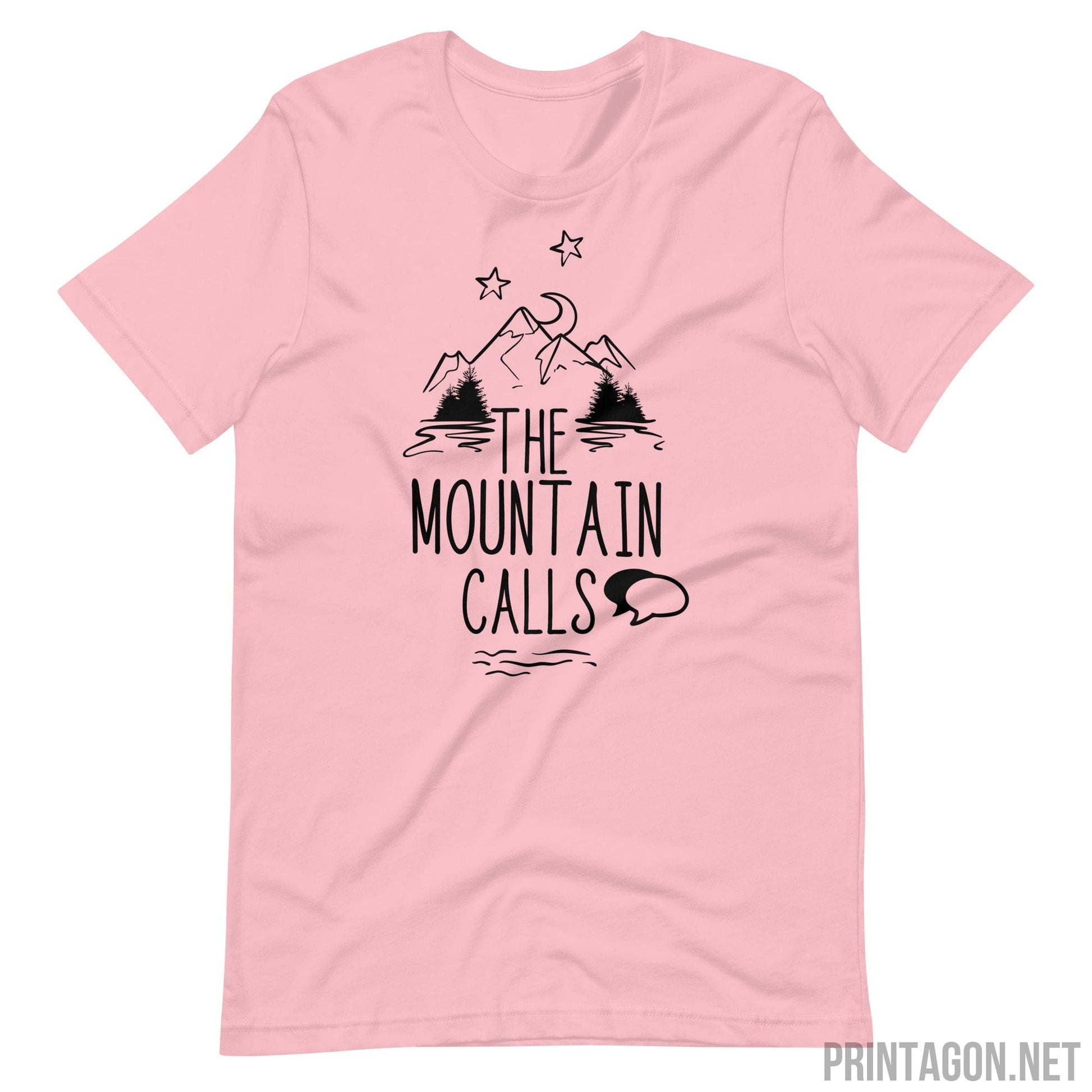 Printagon - Mountain Calls - Unisex T-shirt - Pink / S