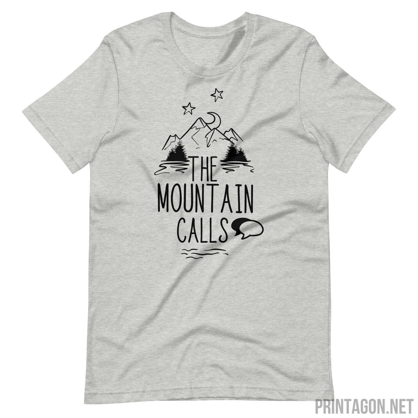 Printagon - Mountain Calls - Unisex T-shirt - Athletic Heather / XS