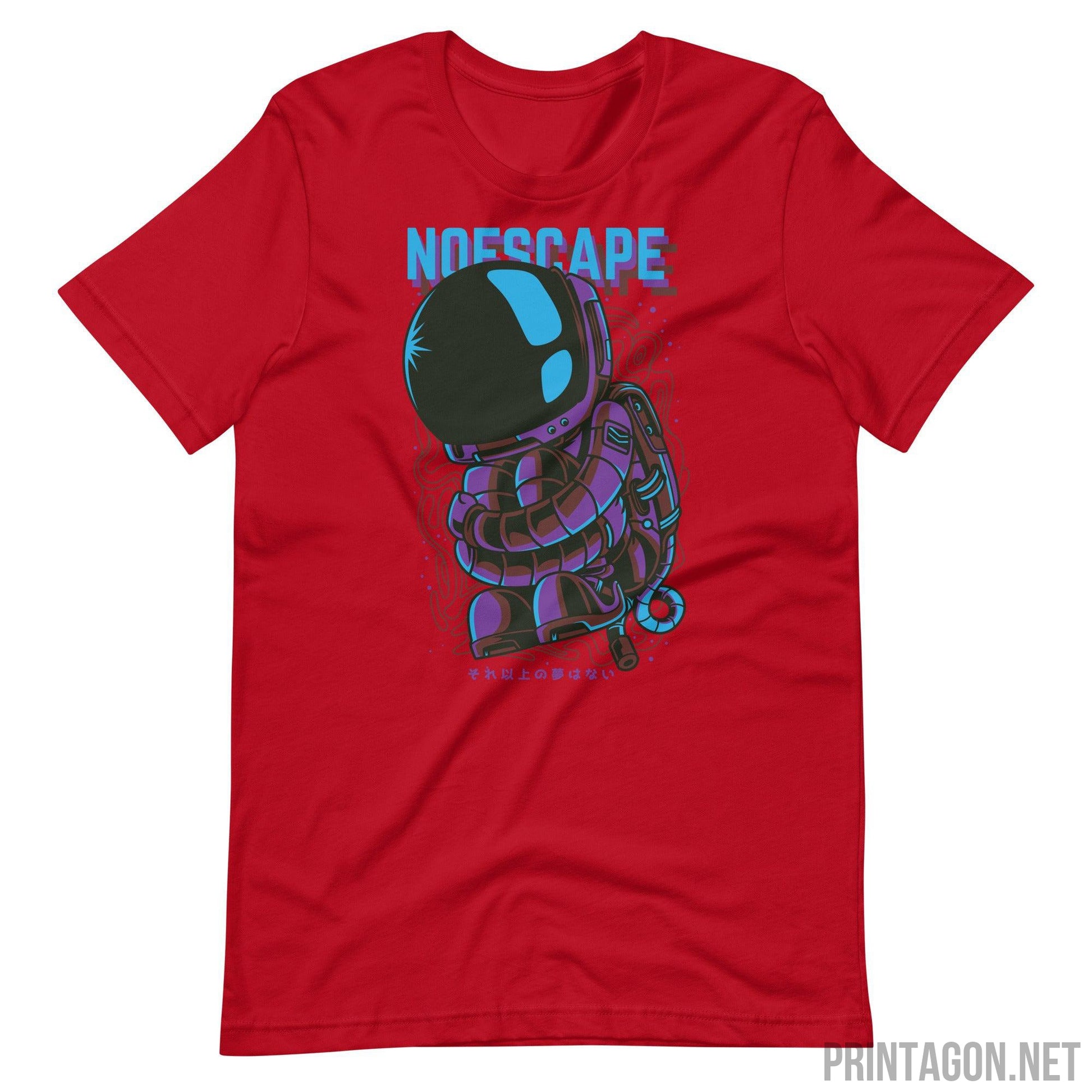 Printagon - No Escape Unisex T-shirt - Red / XS