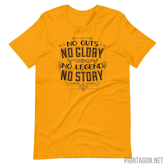 Printagon - No Story - Unisex T-shirt - Gold / S