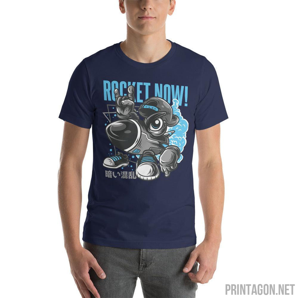 Rocket Now T-shirt - Navy / XS Printagon