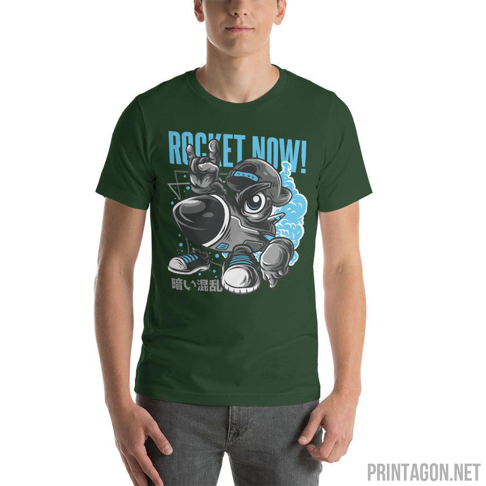 Rocket Now T-shirt - Forest / S Printagon