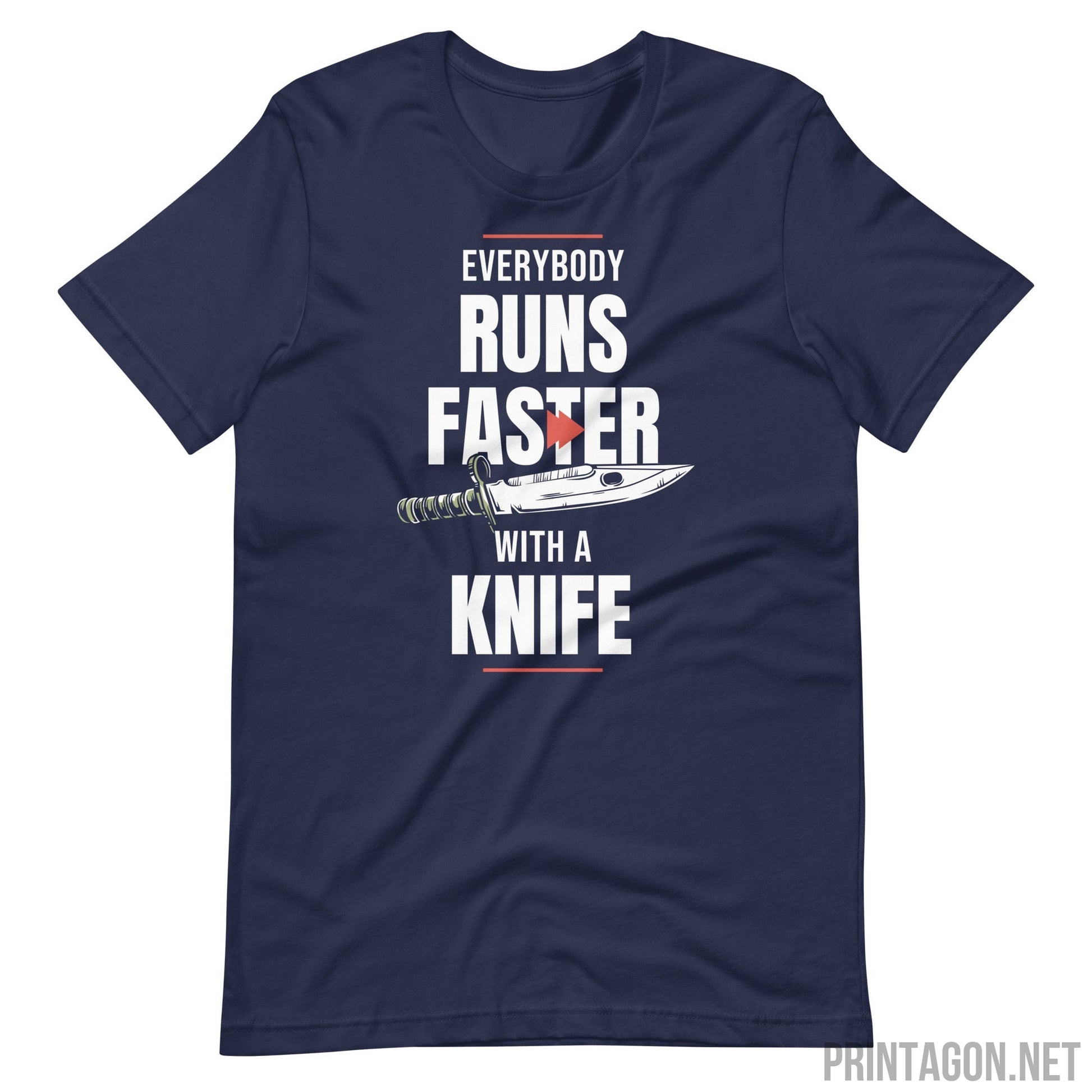 Runs Faster - Unisex T-shirt - Navy / XS Printagon