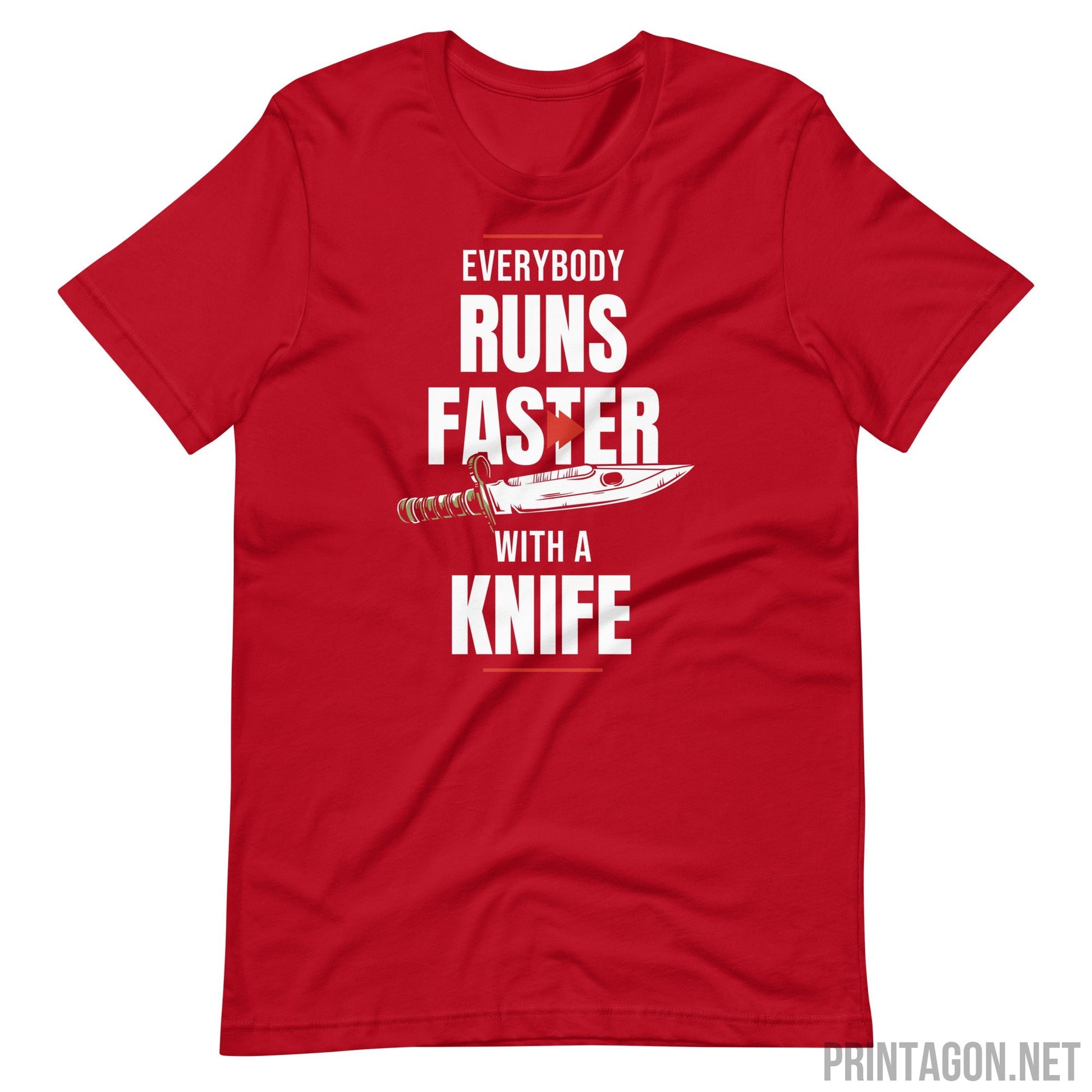 Runs Faster - Unisex T-shirt - Red / XS Printagon