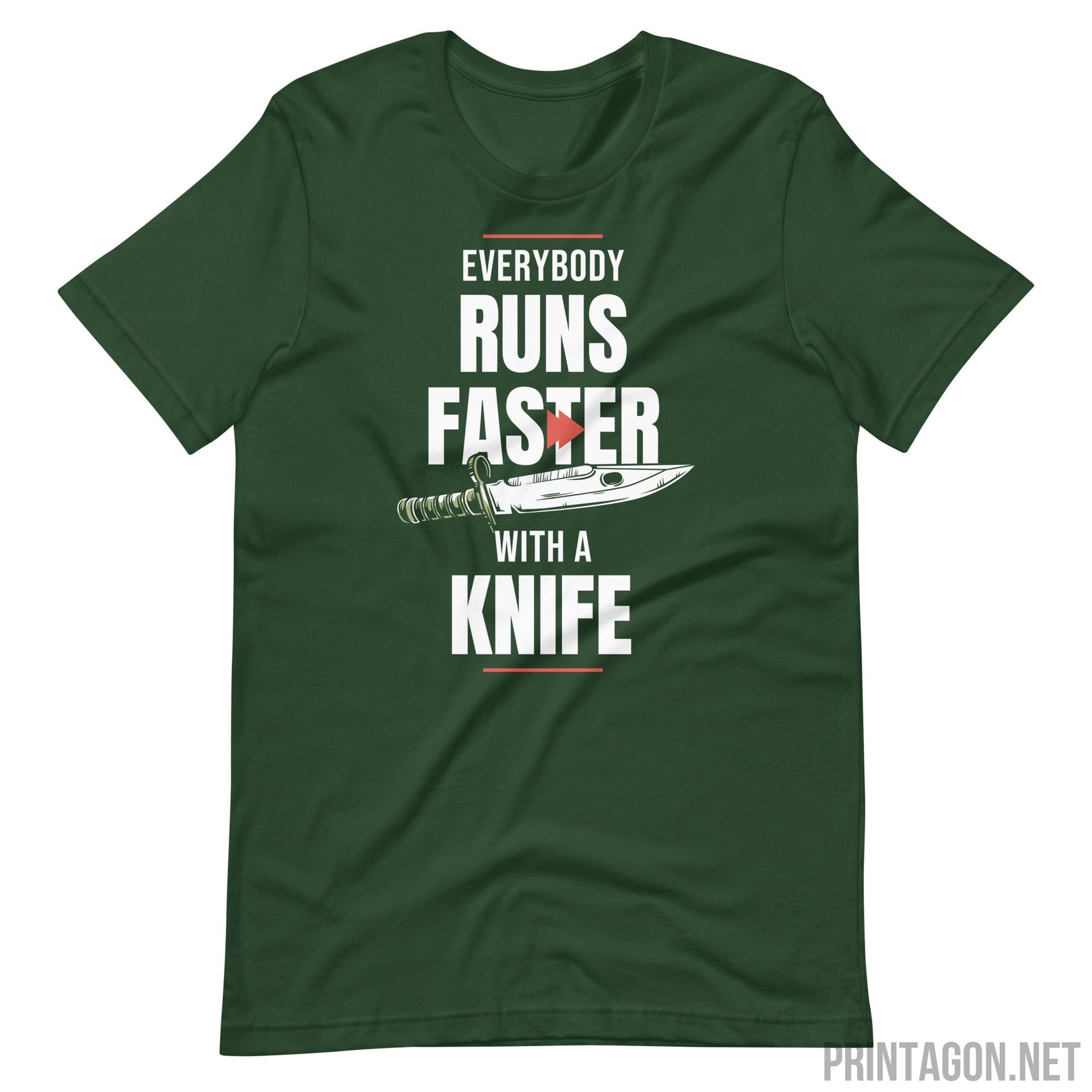 Runs Faster - Unisex T-shirt - Forest / S Printagon