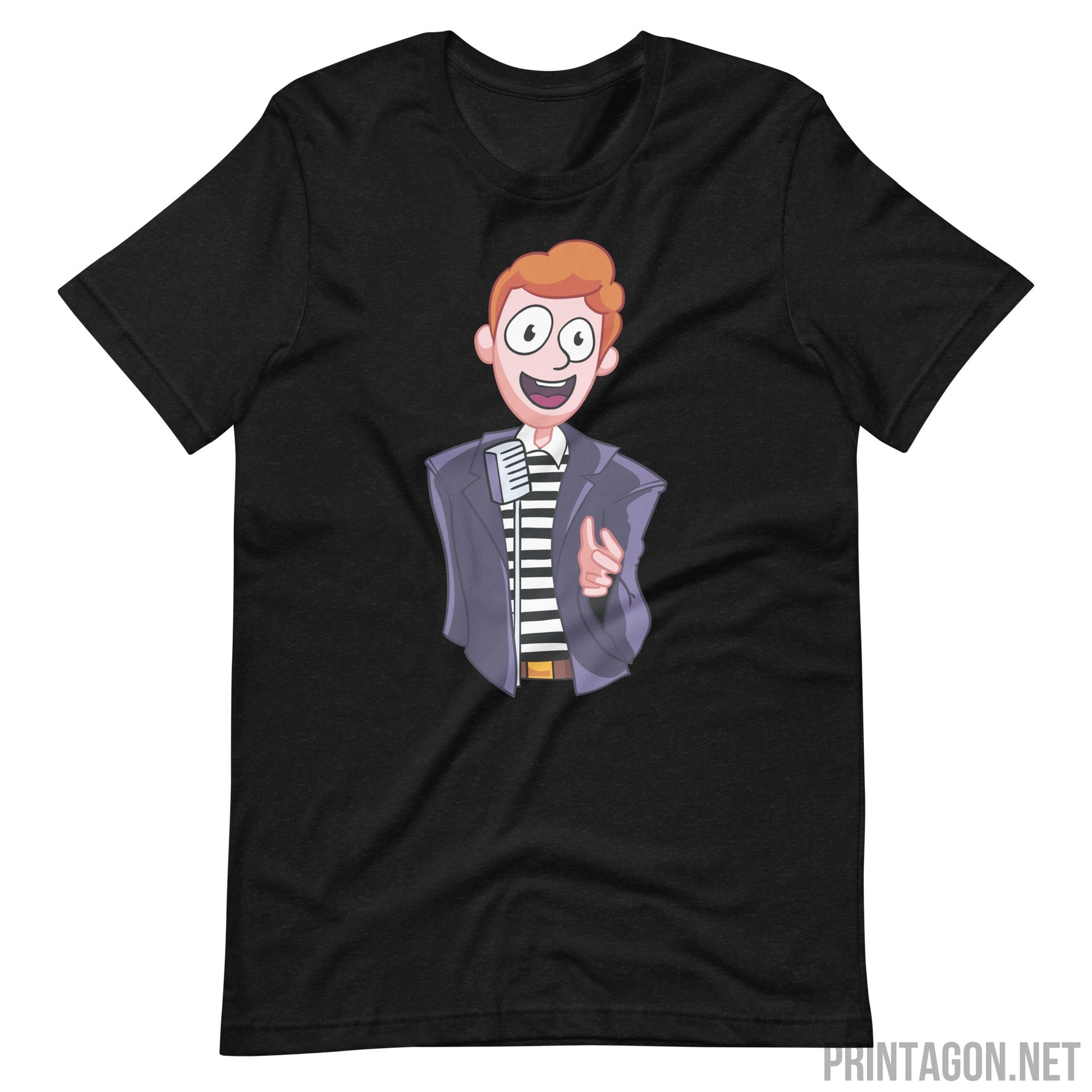 Singing Man - Unisex T-shirt - Black Heather / XS Printagon