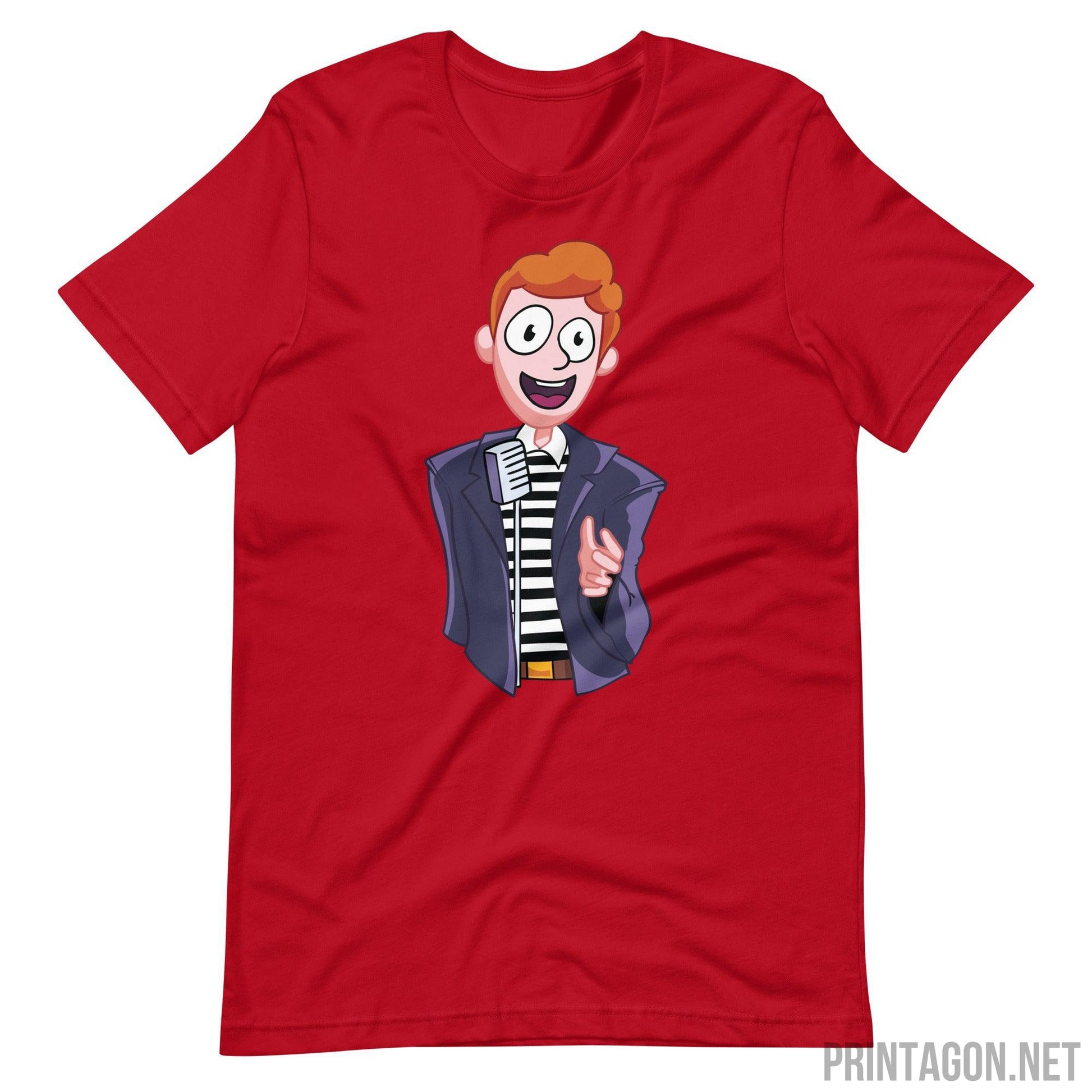 Singing Man - Unisex T-shirt - Red / XS Printagon