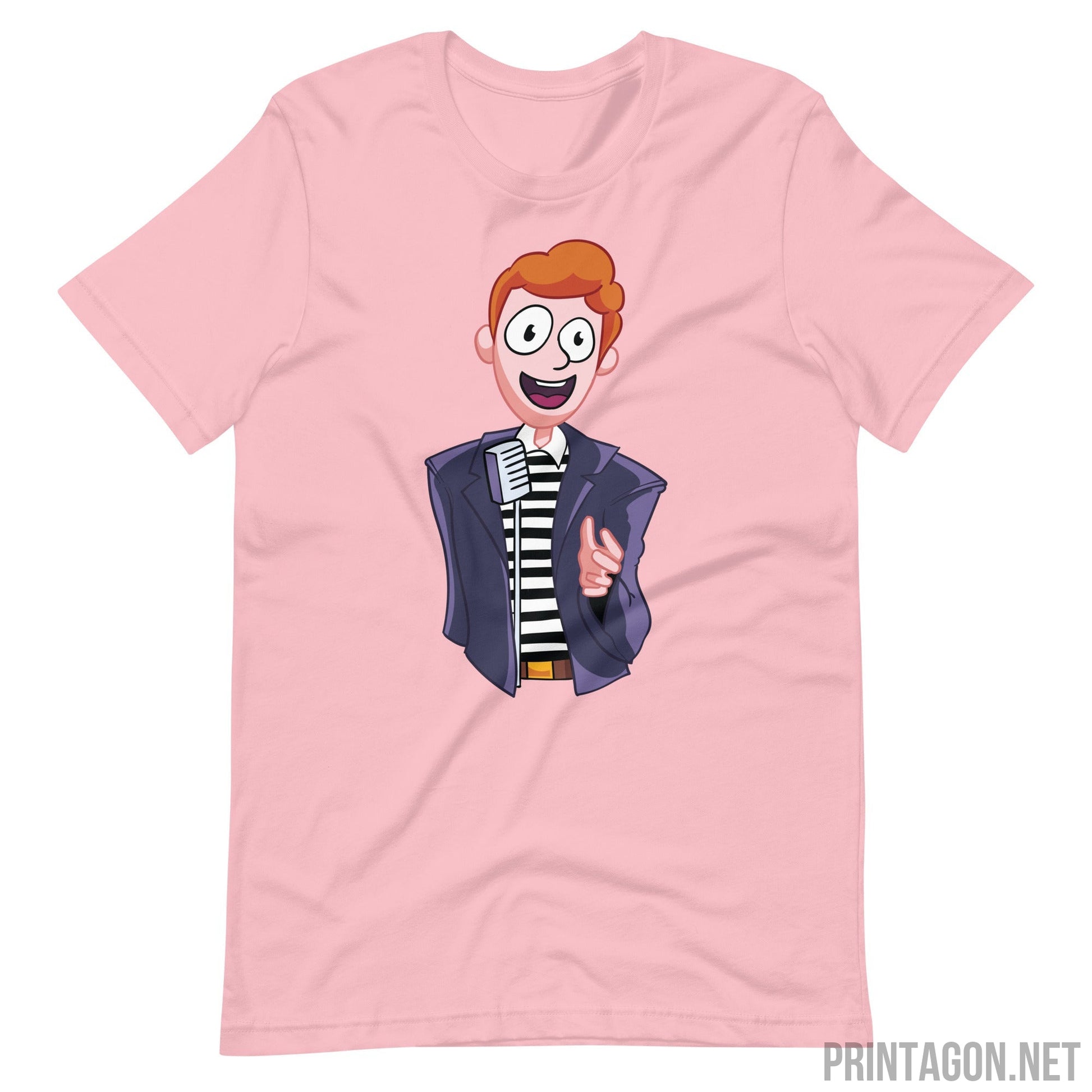 Singing Man - Unisex T-shirt - Pink / S Printagon