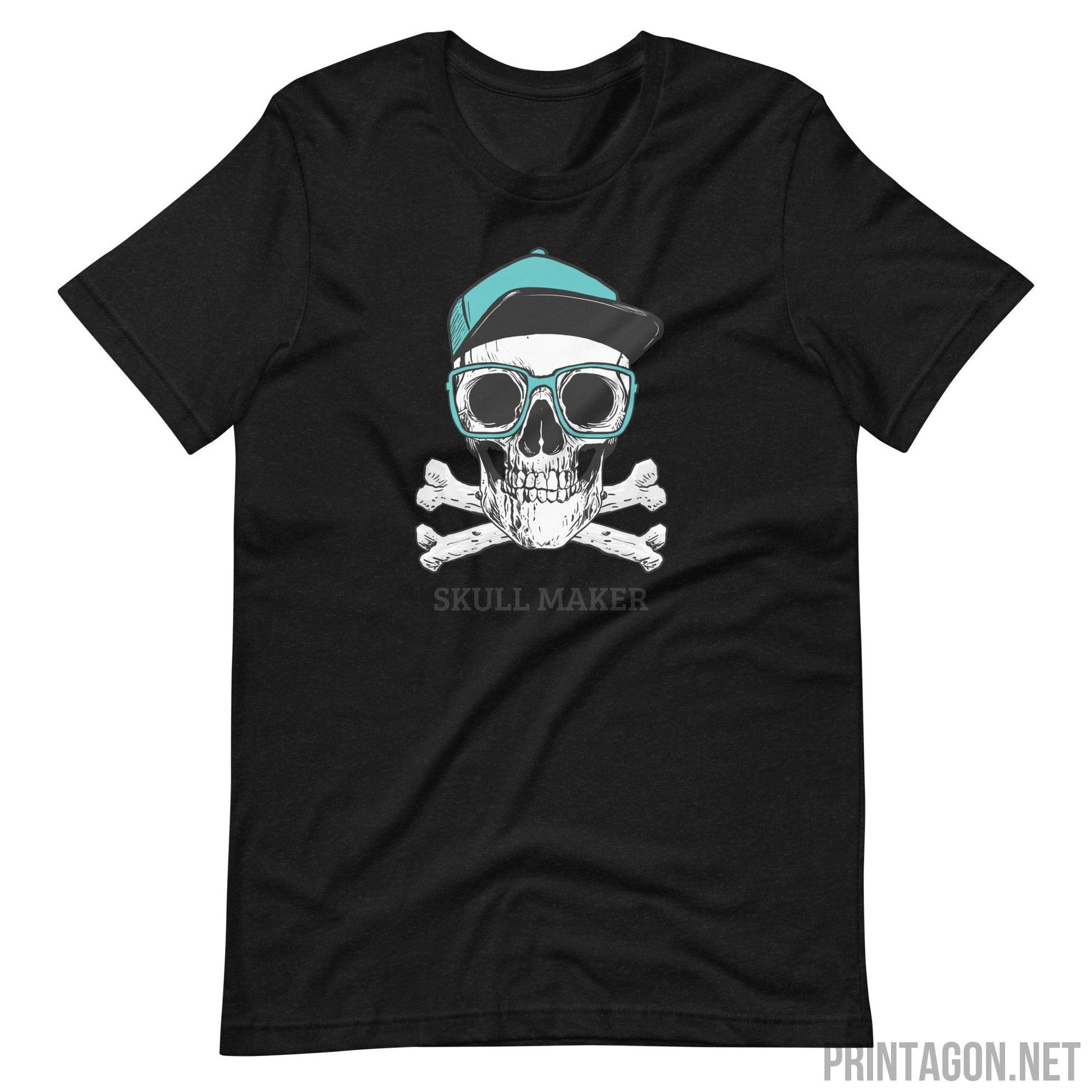 Printagon - Skull Maker with Glasses - Black Heather / XS