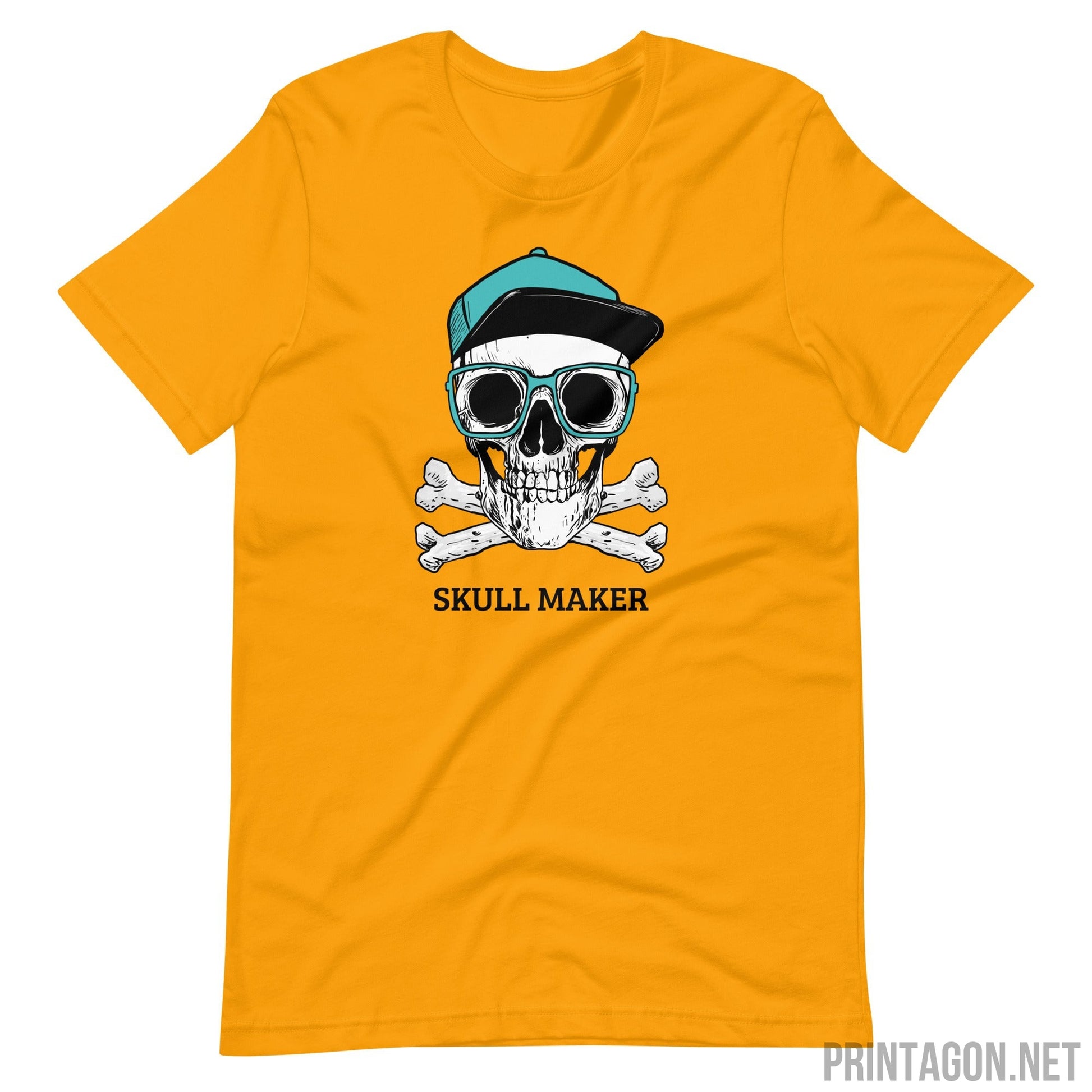 Printagon - Skull Maker with Glasses - Gold / S