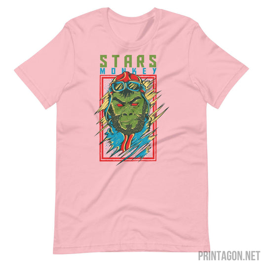 Stars Monkey - Pink / S Printagon