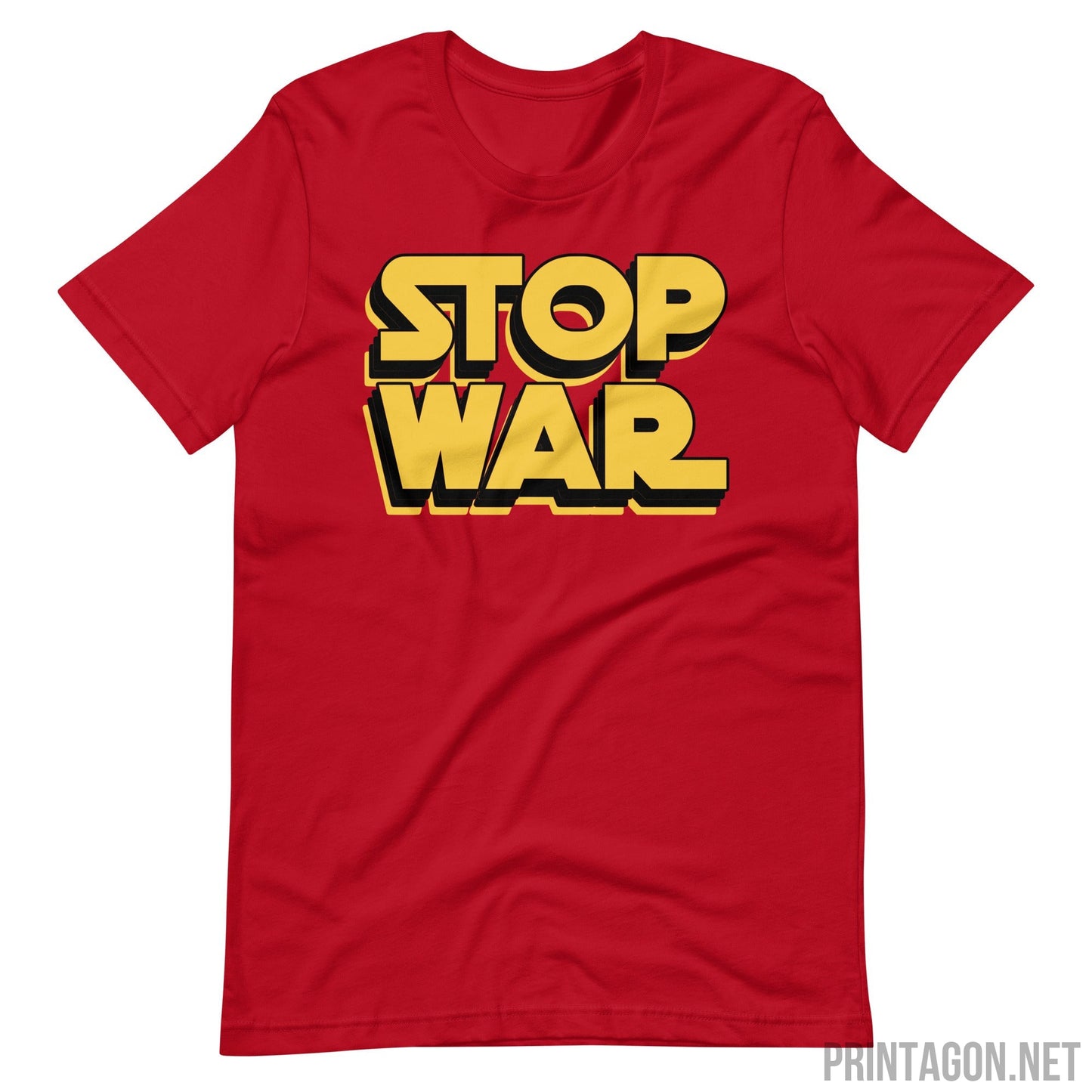 Stop War 002 - Unisex T-shirt - Red / XS Printagon