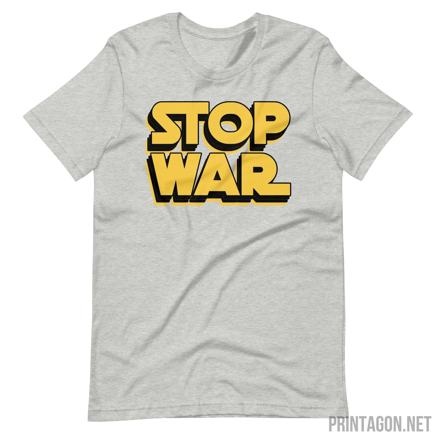 Stop War 002 - Unisex T-shirt - Athletic Heather / XS Printagon