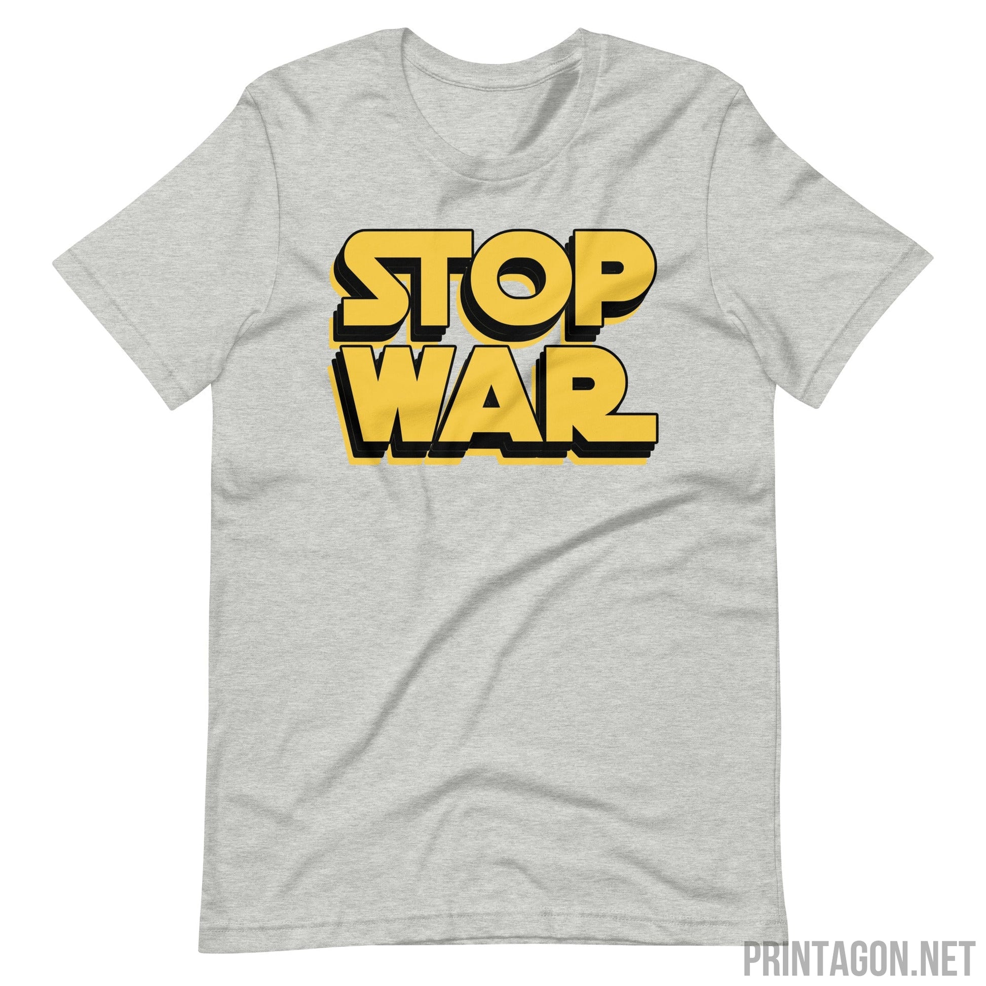 Stop War 002 - Unisex T-shirt - Athletic Heather / XS Printagon