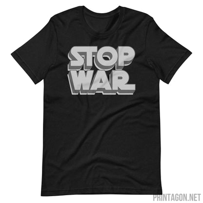 Stop War 003 - Unisex T-shirt - Black Heather / XS Printagon