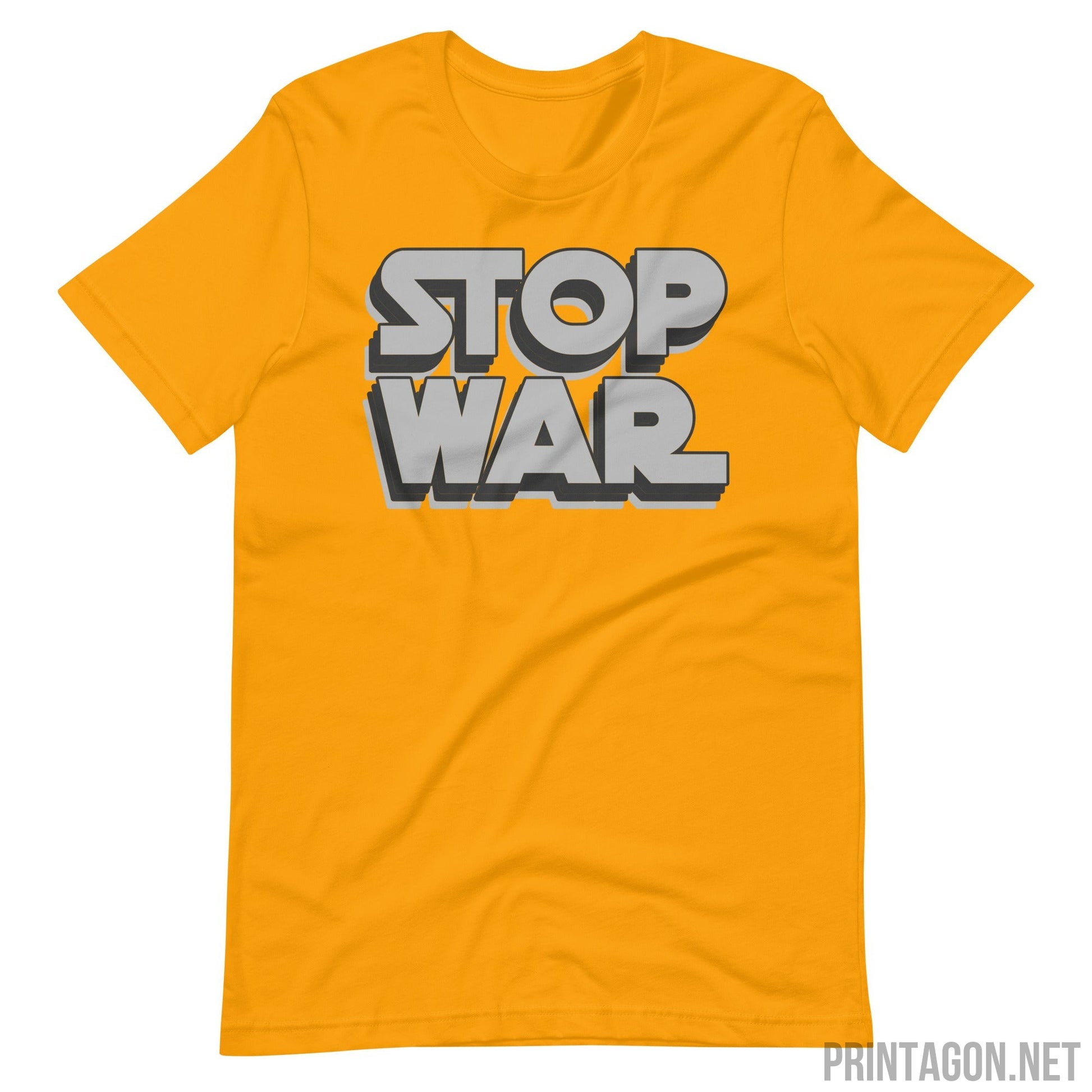 Stop War 003 - Unisex T-shirt - Gold / S Printagon