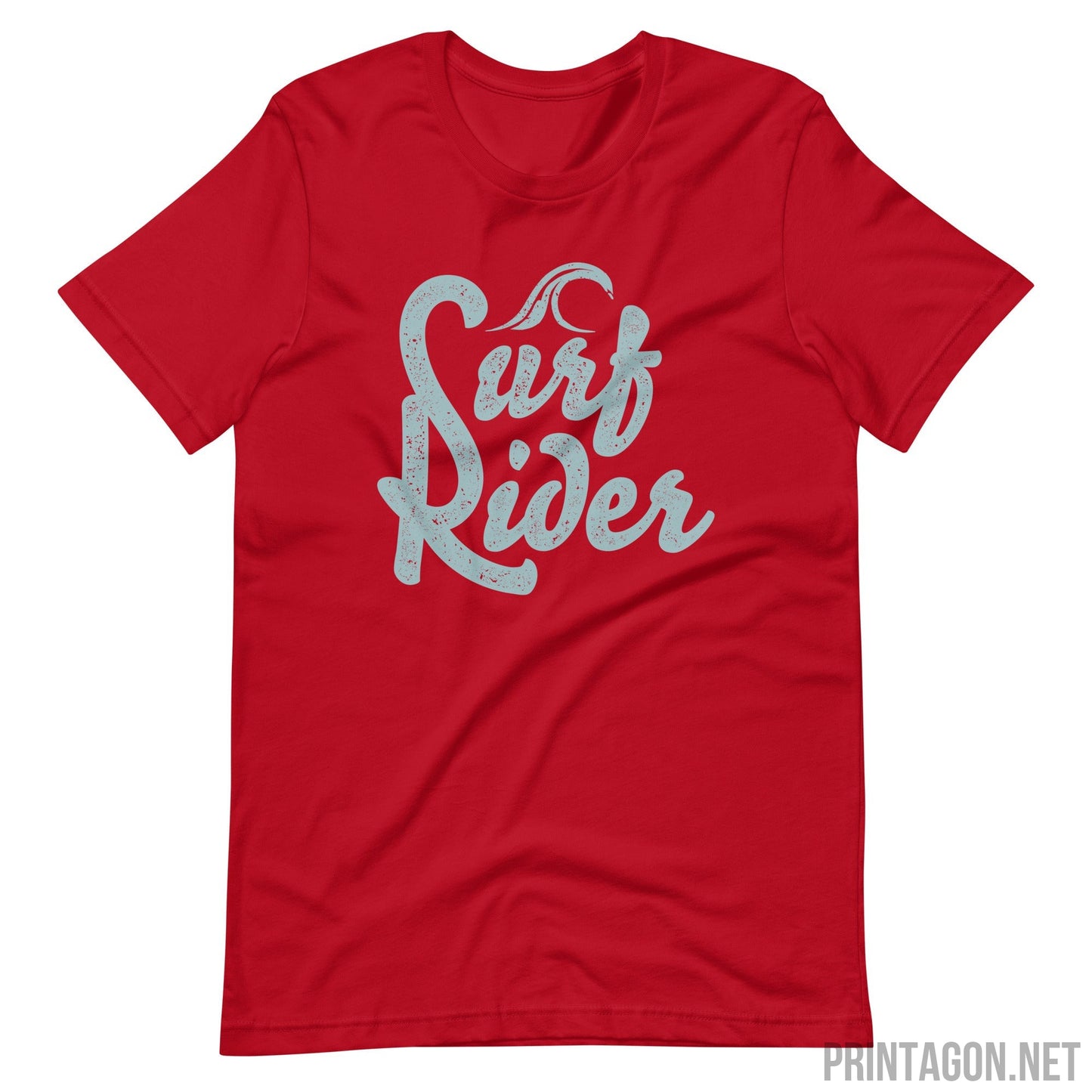 Surf Rider - Unisex T-shirt - Red / XS Printagon