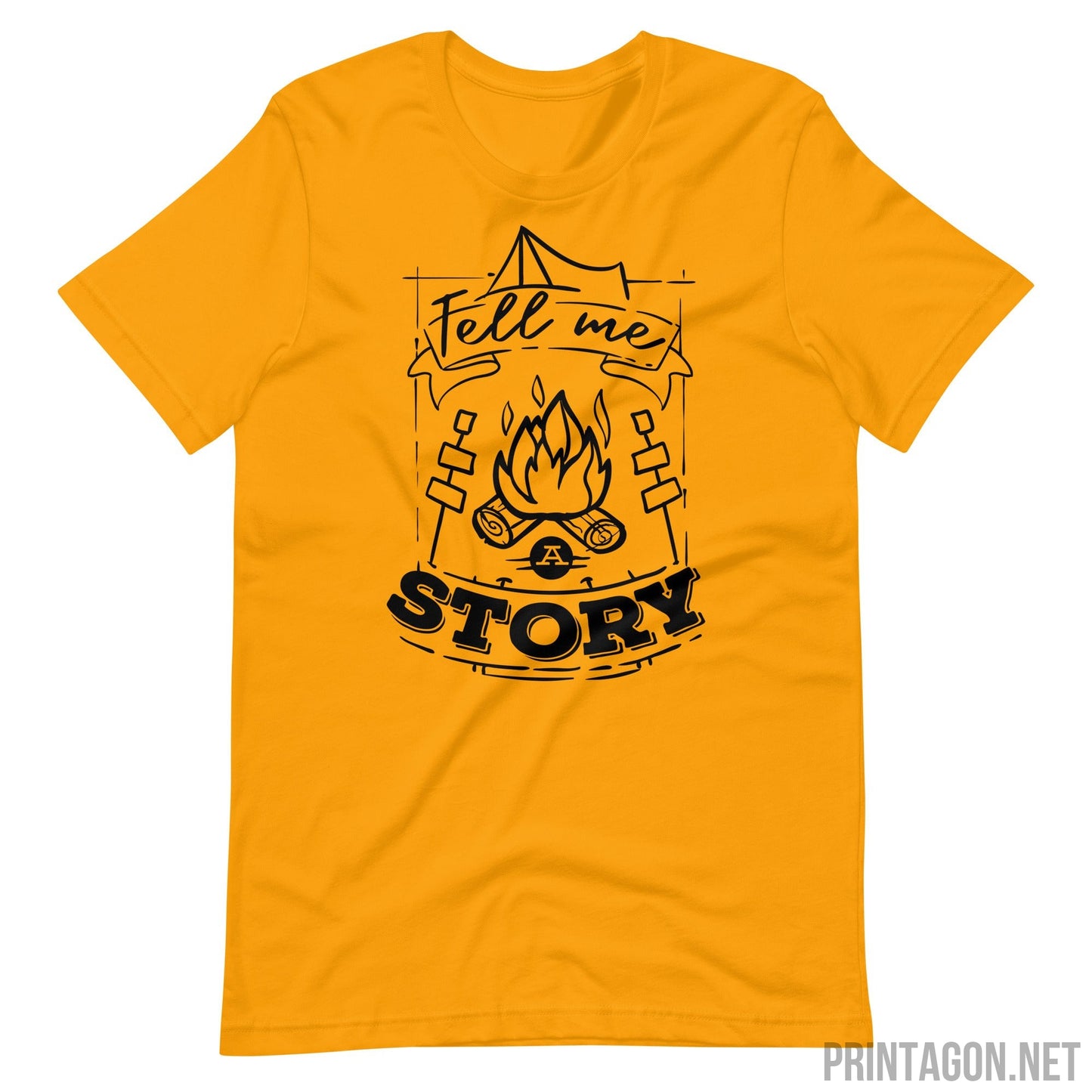 Tell Me A Story - Unisex T-shirt - Gold / S Printagon