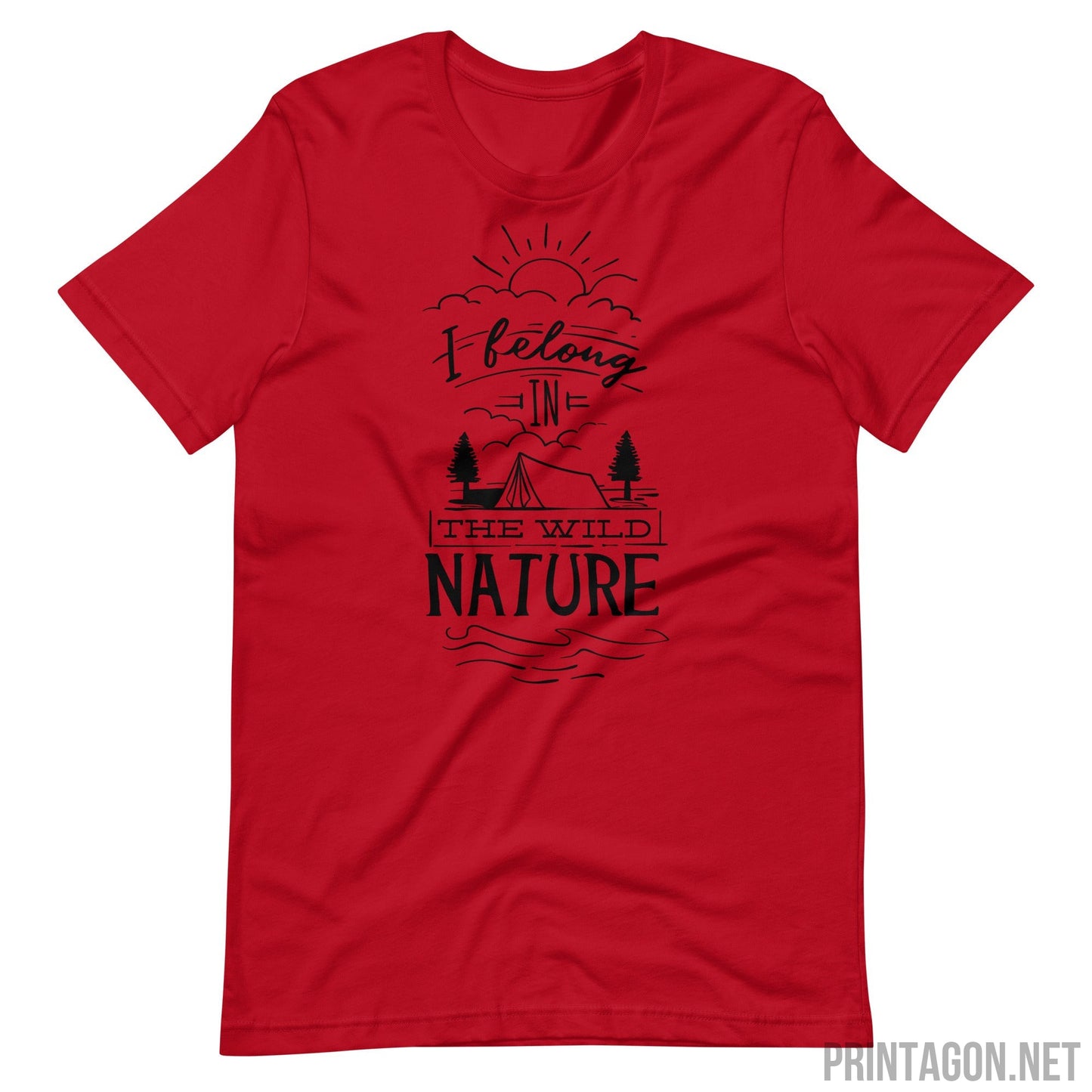 The Wild Nature - Unisex T-shirt - Red / XS Printagon