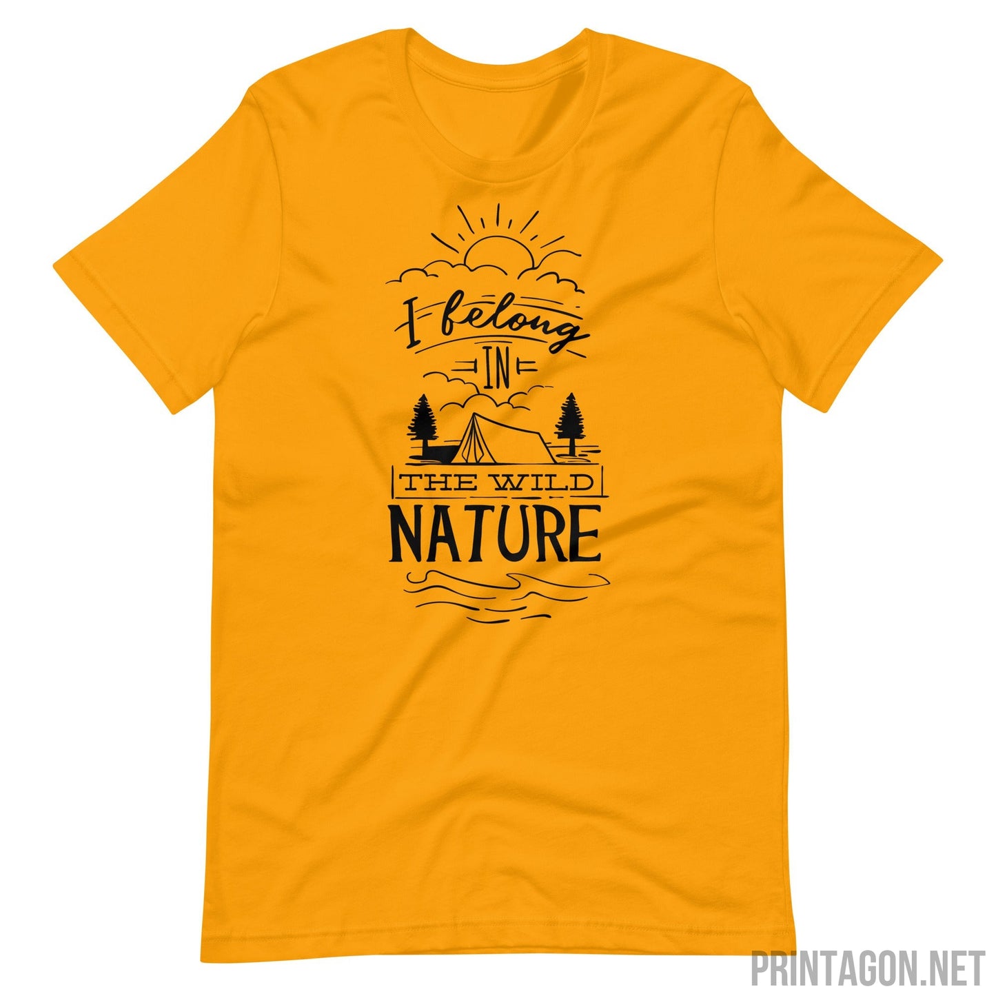 The Wild Nature - Unisex T-shirt - Gold / S Printagon