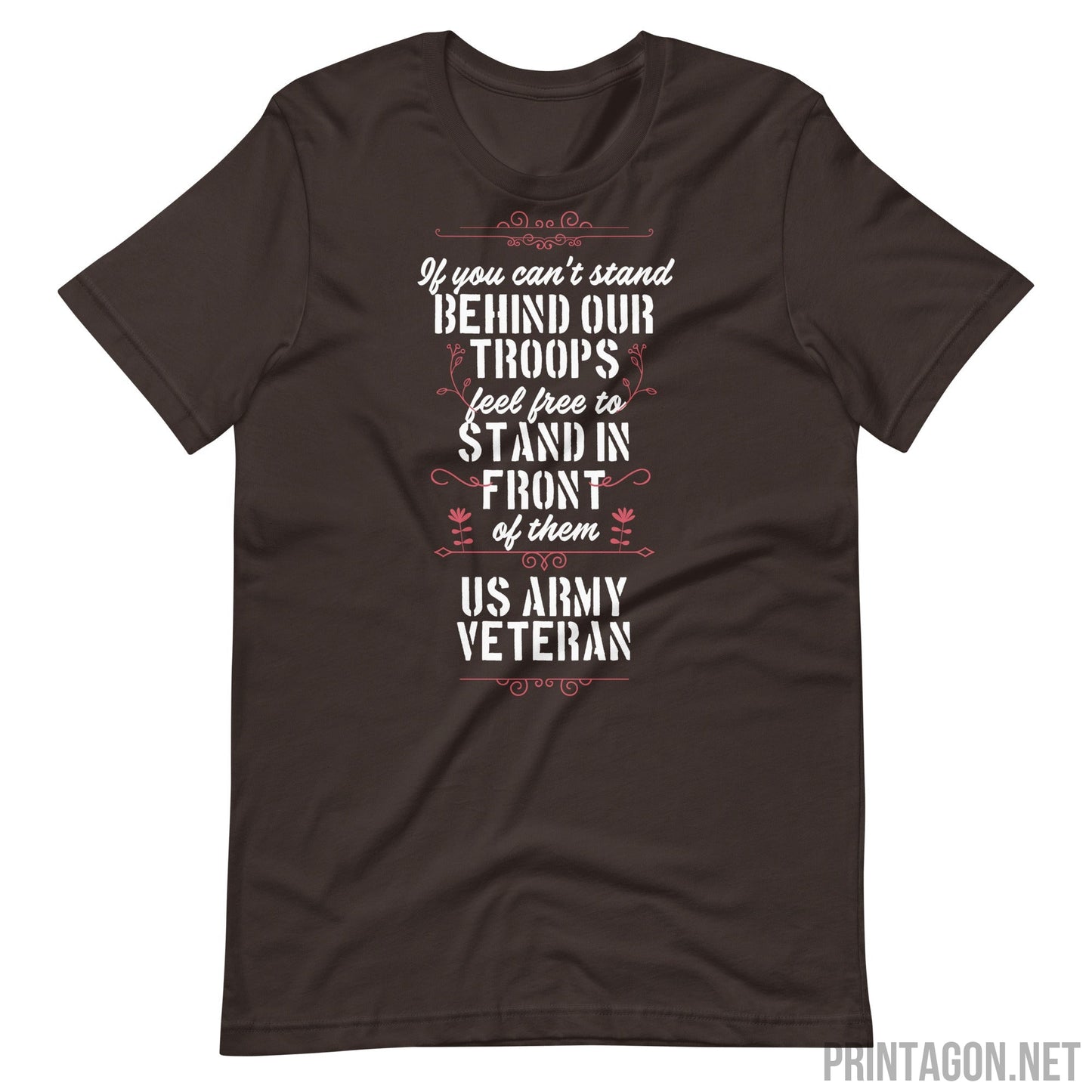 US Army Veteran Unisex T-shirt - Brown / S Printagon