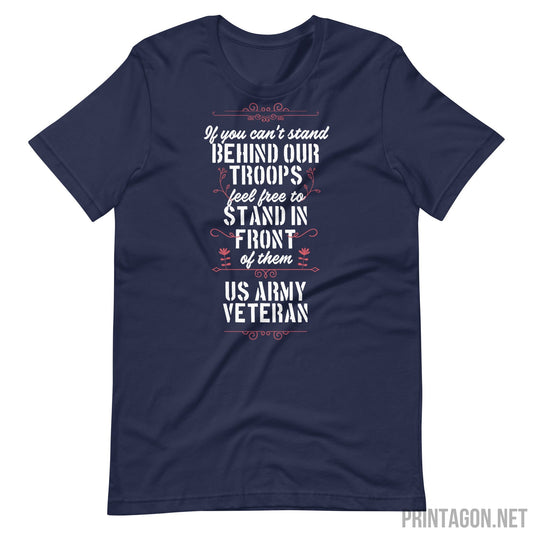 US Army Veteran Unisex T-shirt - Navy / XS Printagon