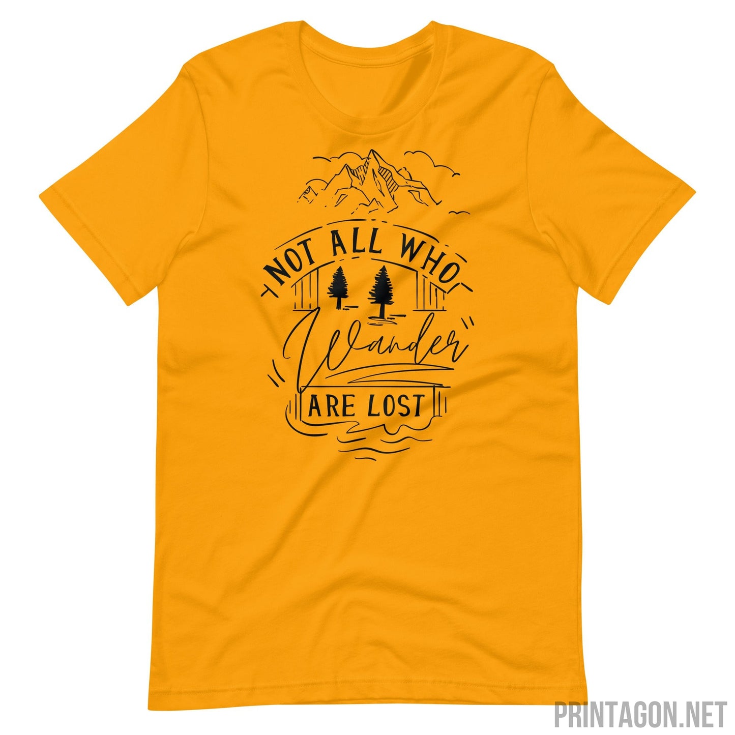 Wander Lost - Unisex T-shirt - Gold / S Printagon