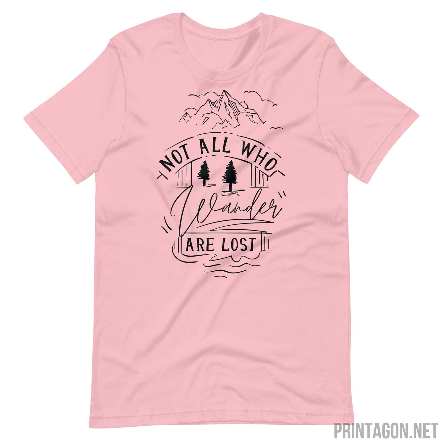 Wander Lost - Unisex T-shirt - Pink / S Printagon