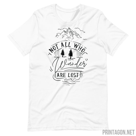 Wander Lost - Unisex T-shirt - White / XS Printagon