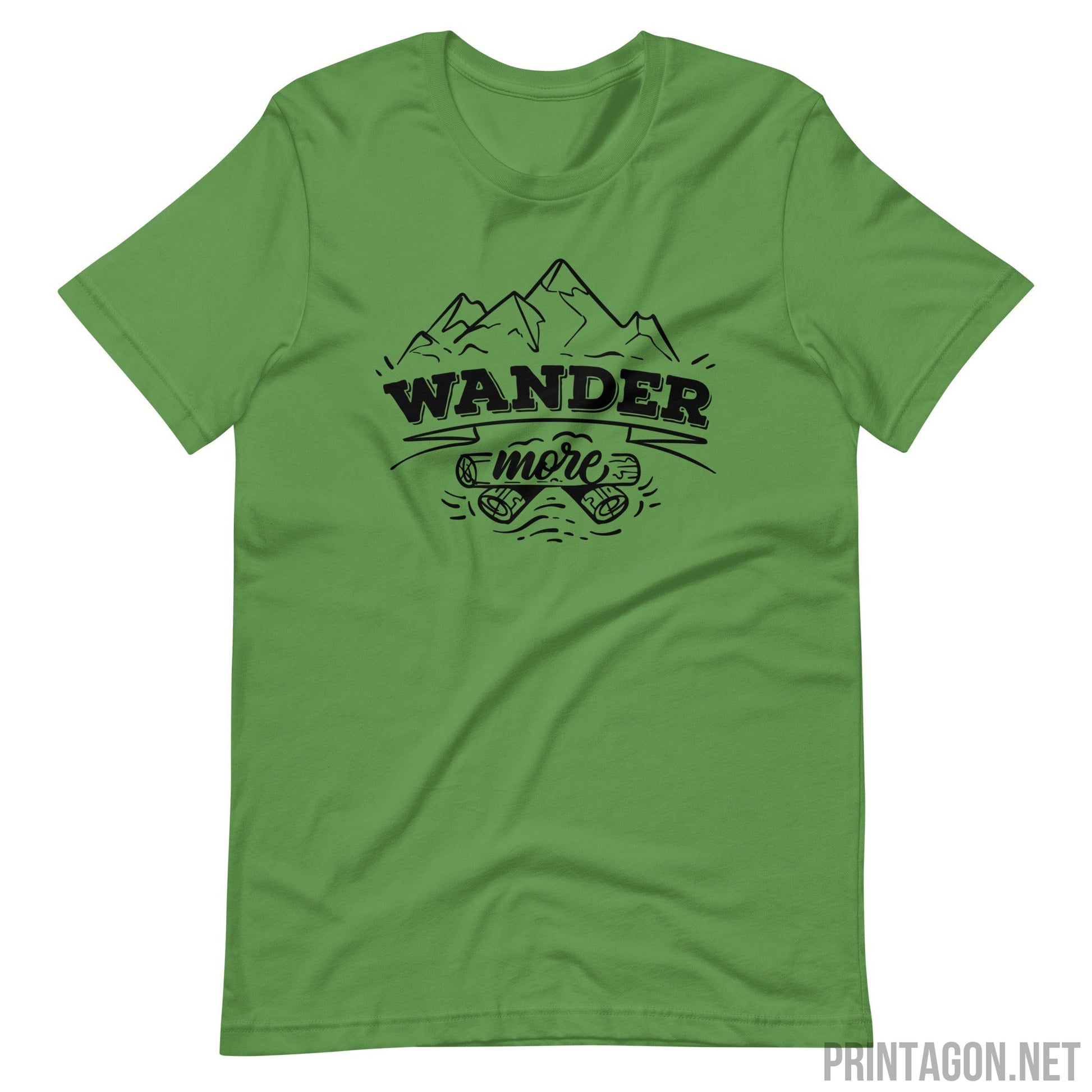 Wander More - Unisex T-shirt - Leaf / S Printagon