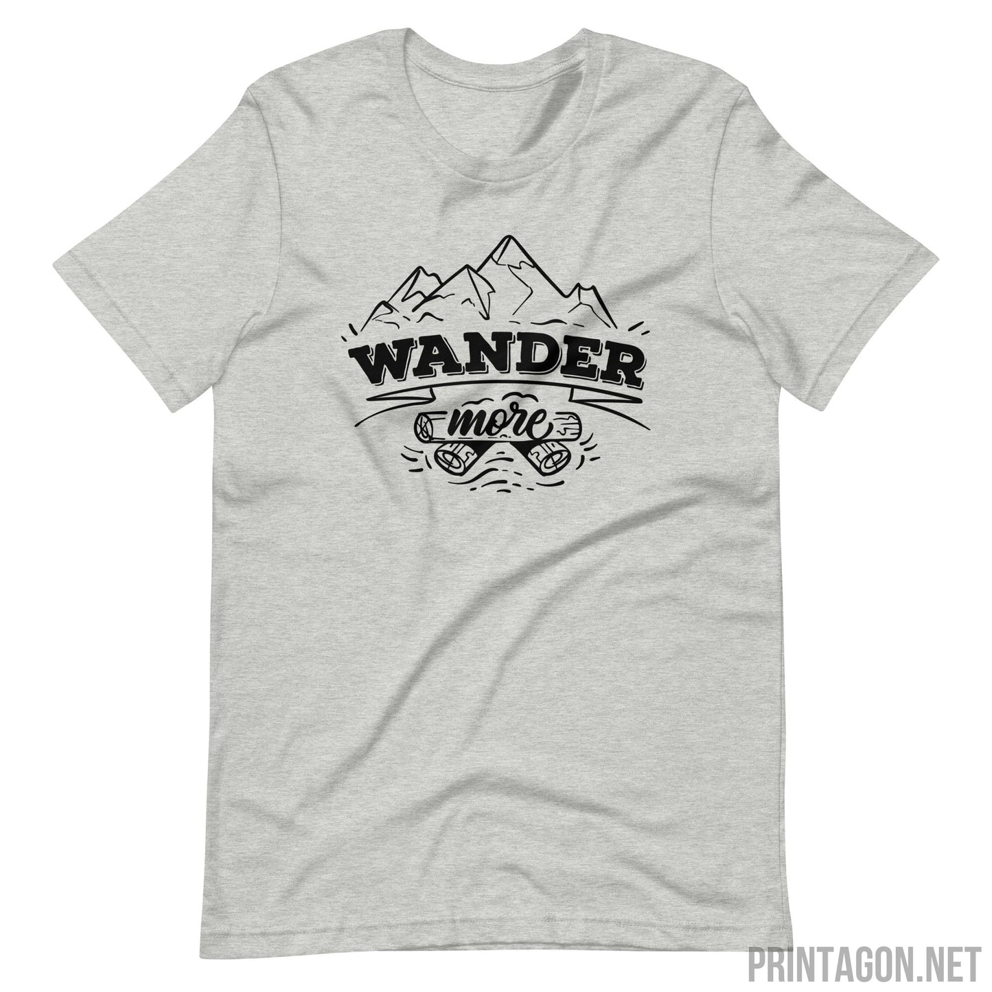 Wander More - Unisex T-shirt - Athletic Heather / XS Printagon