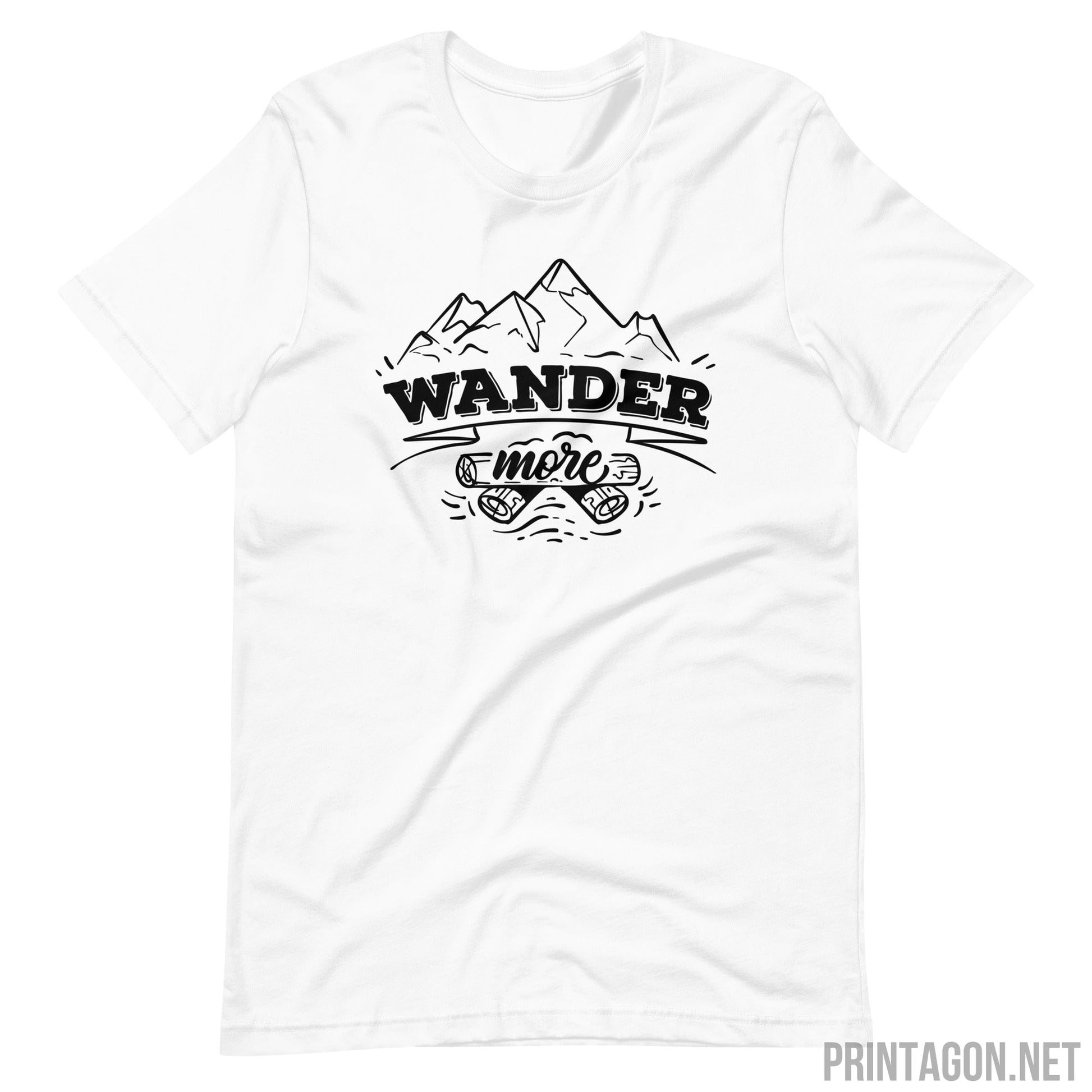 Wander More - Unisex T-shirt - White / XS Printagon