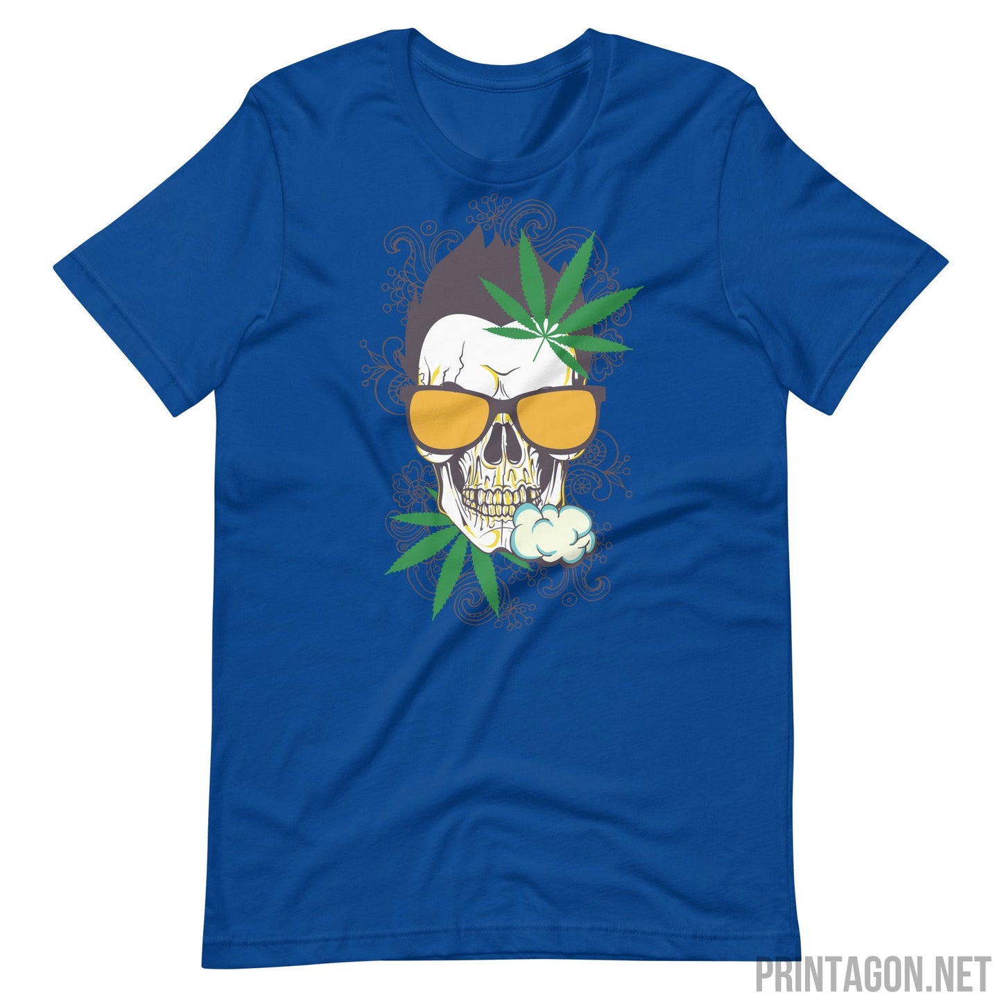 Weed Skull Smoke Glasses - True Royal / S Printagon