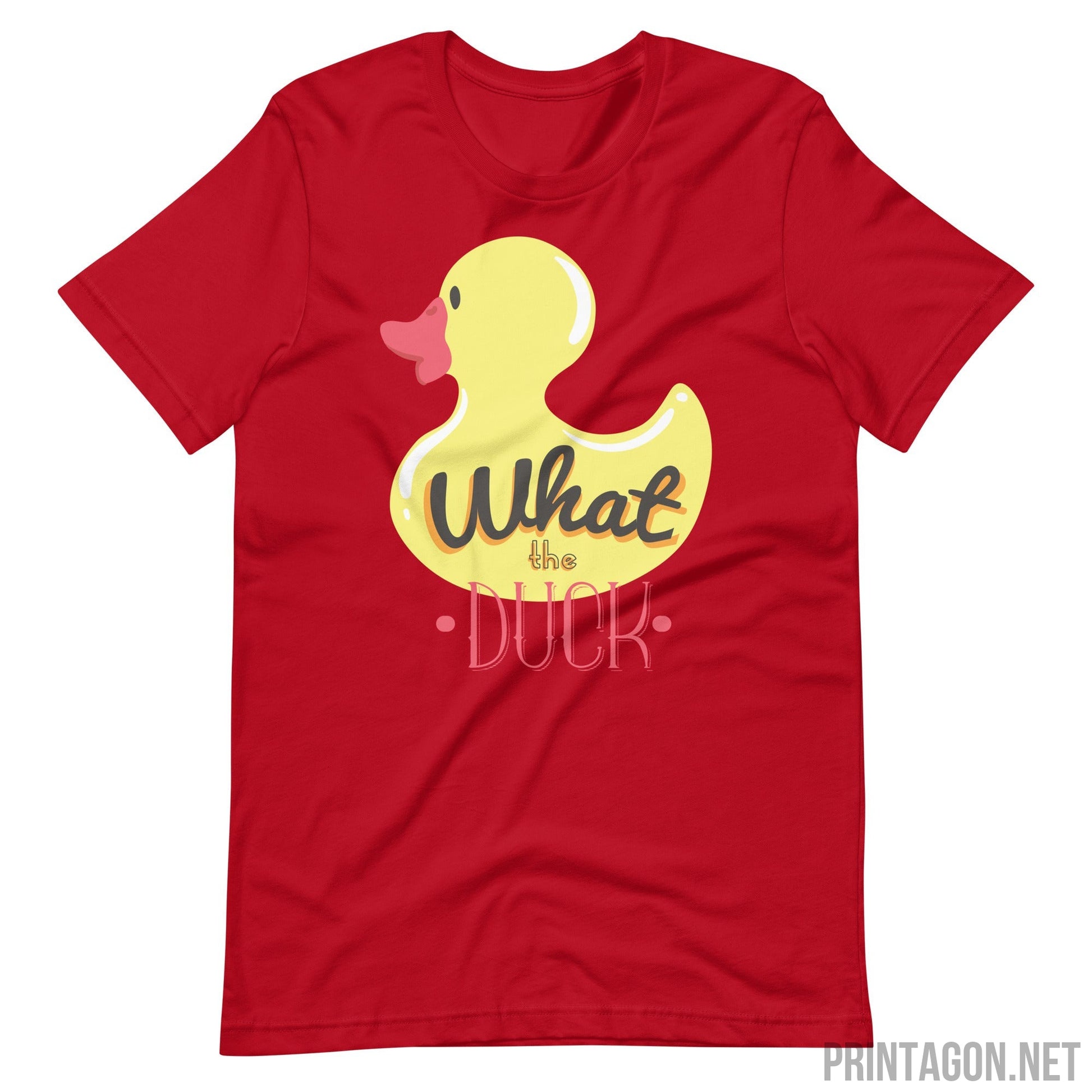 What The Duck - Unisex T-shirt - Red / XS Printagon