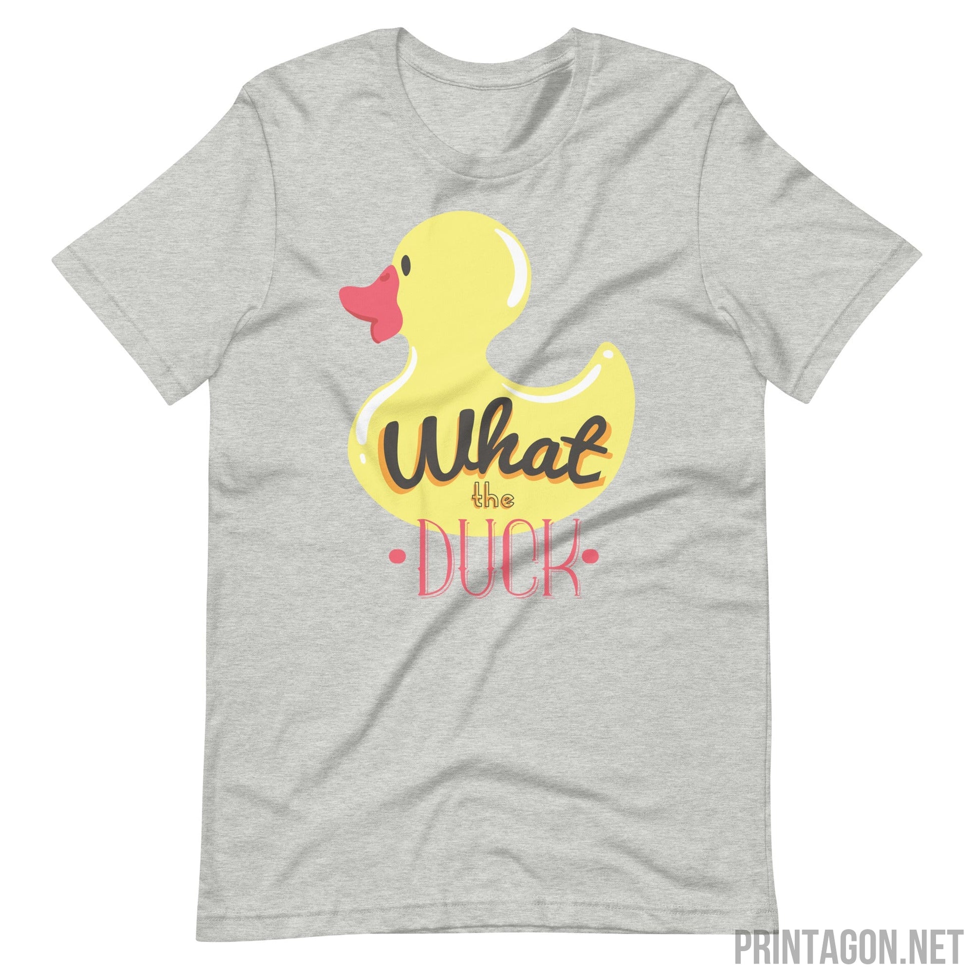 What The Duck - Unisex T-shirt - Athletic Heather / XS Printagon