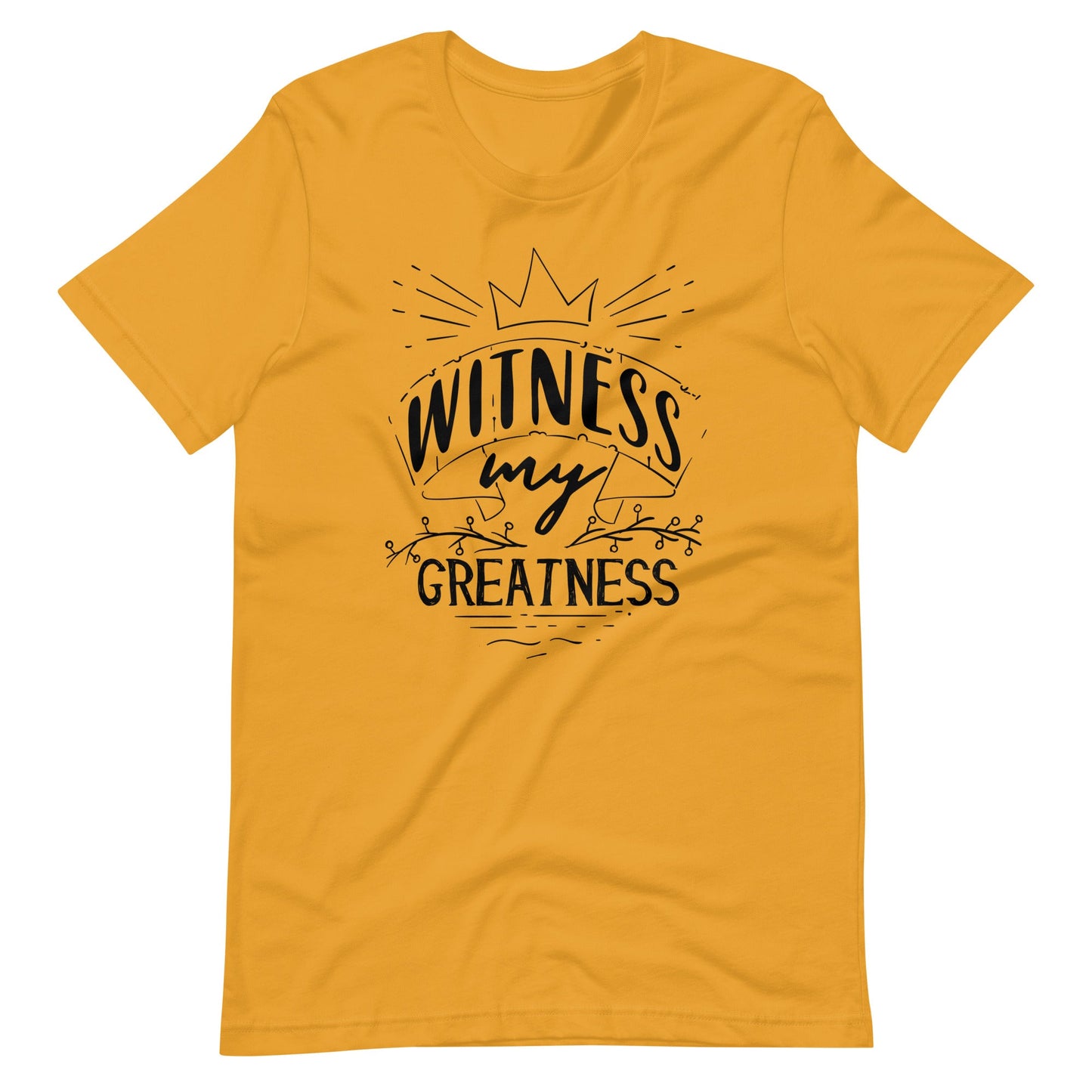 Witness Greatness - Unisex T-shirt - Mustard / XS Printagon