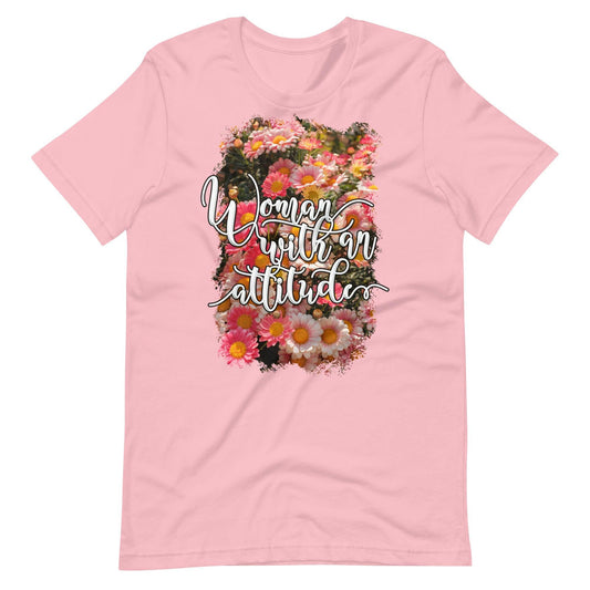 Woman with an Attitude - T-shirt - Pink / S Printagon