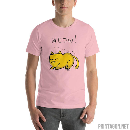 Printagon - Yellow Cat - Unisex T-shirt -