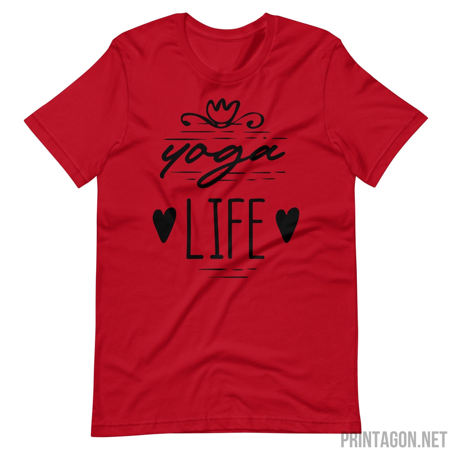 Yoga Life - Unisex T-shirt - Red / XS Printagon