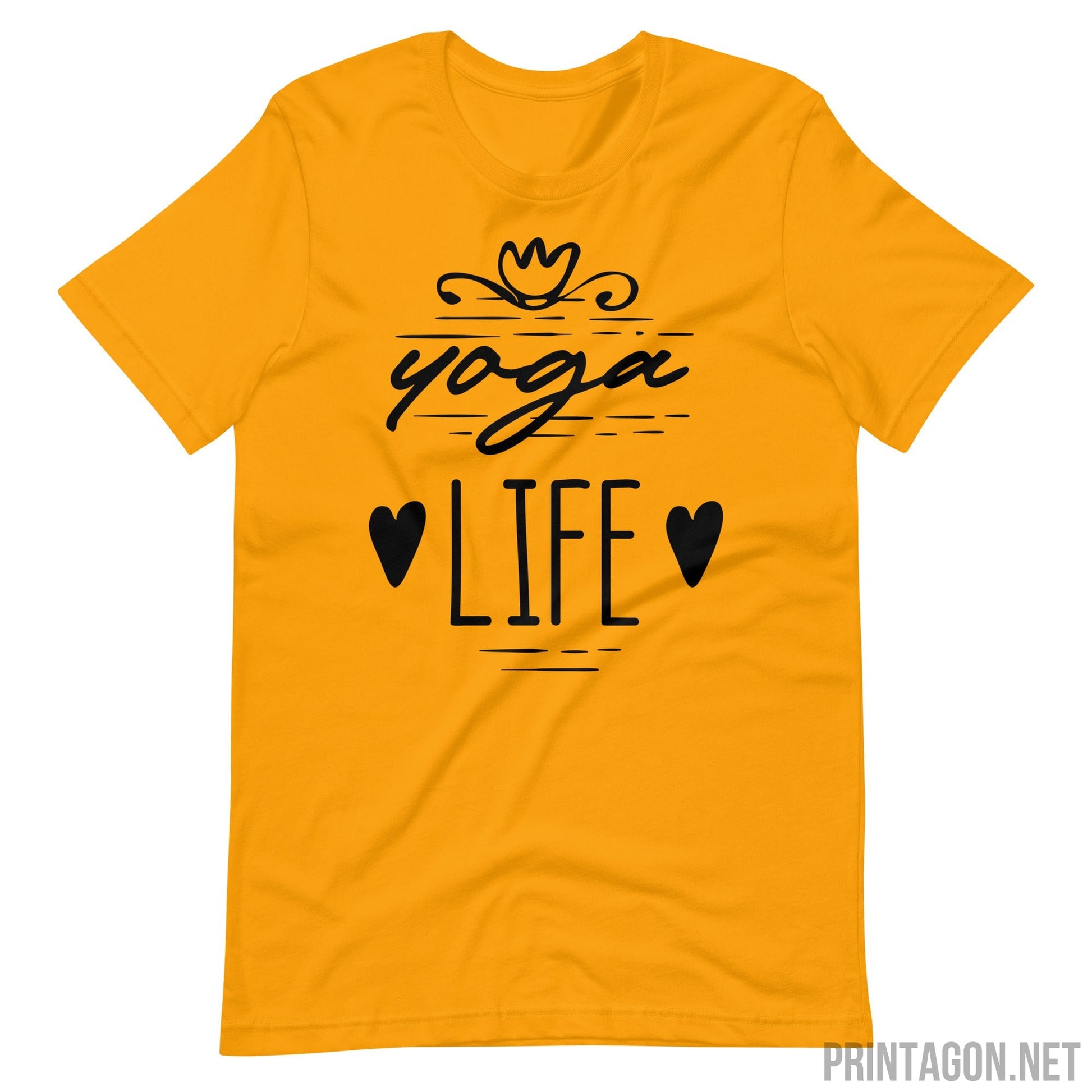 Yoga Life - Unisex T-shirt - Gold / S Printagon