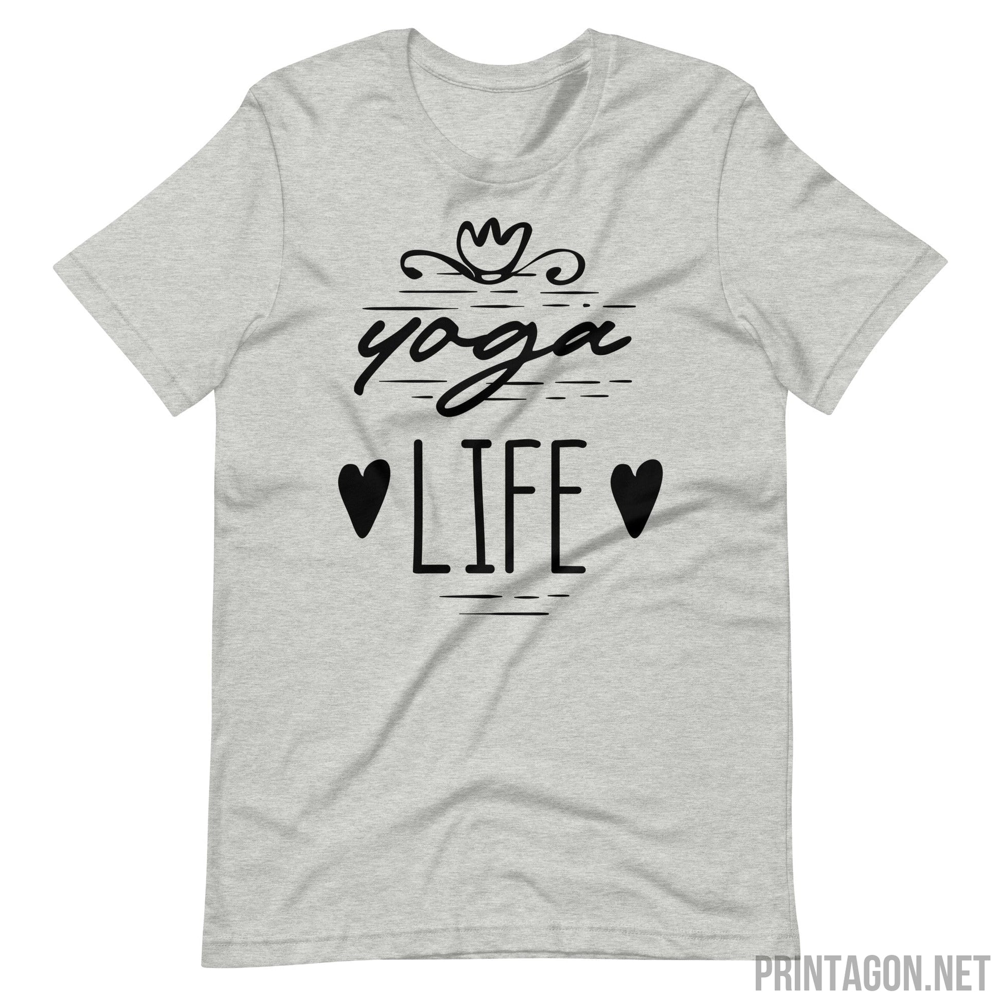 Yoga Life - Unisex T-shirt - Athletic Heather / XS Printagon