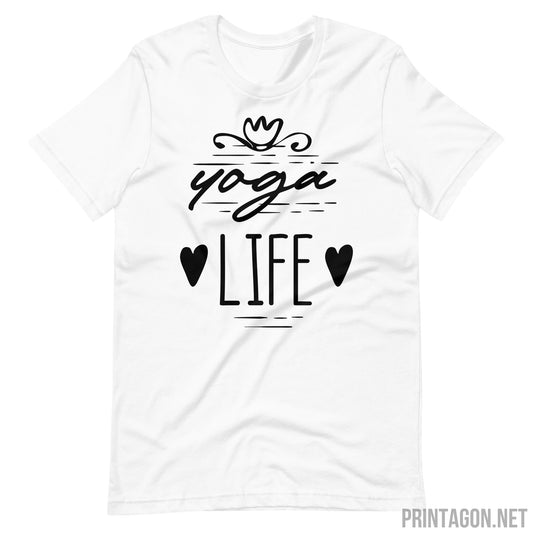 Yoga Life - Unisex T-shirt - White / XS Printagon