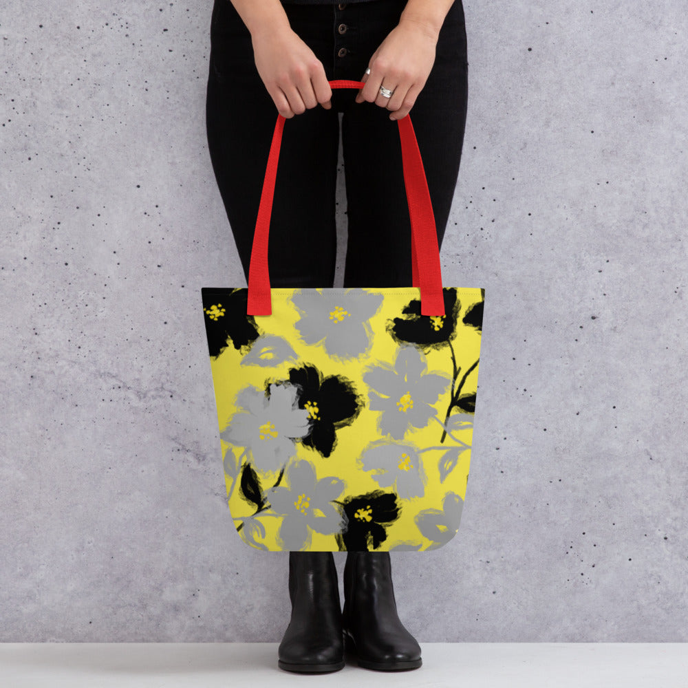 Printagon - Yellowish Breeze - All Over Print Tote Bag - Red