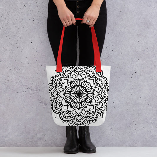 Printagon - Mandala 100 - All Over Print Tote Bag - Red