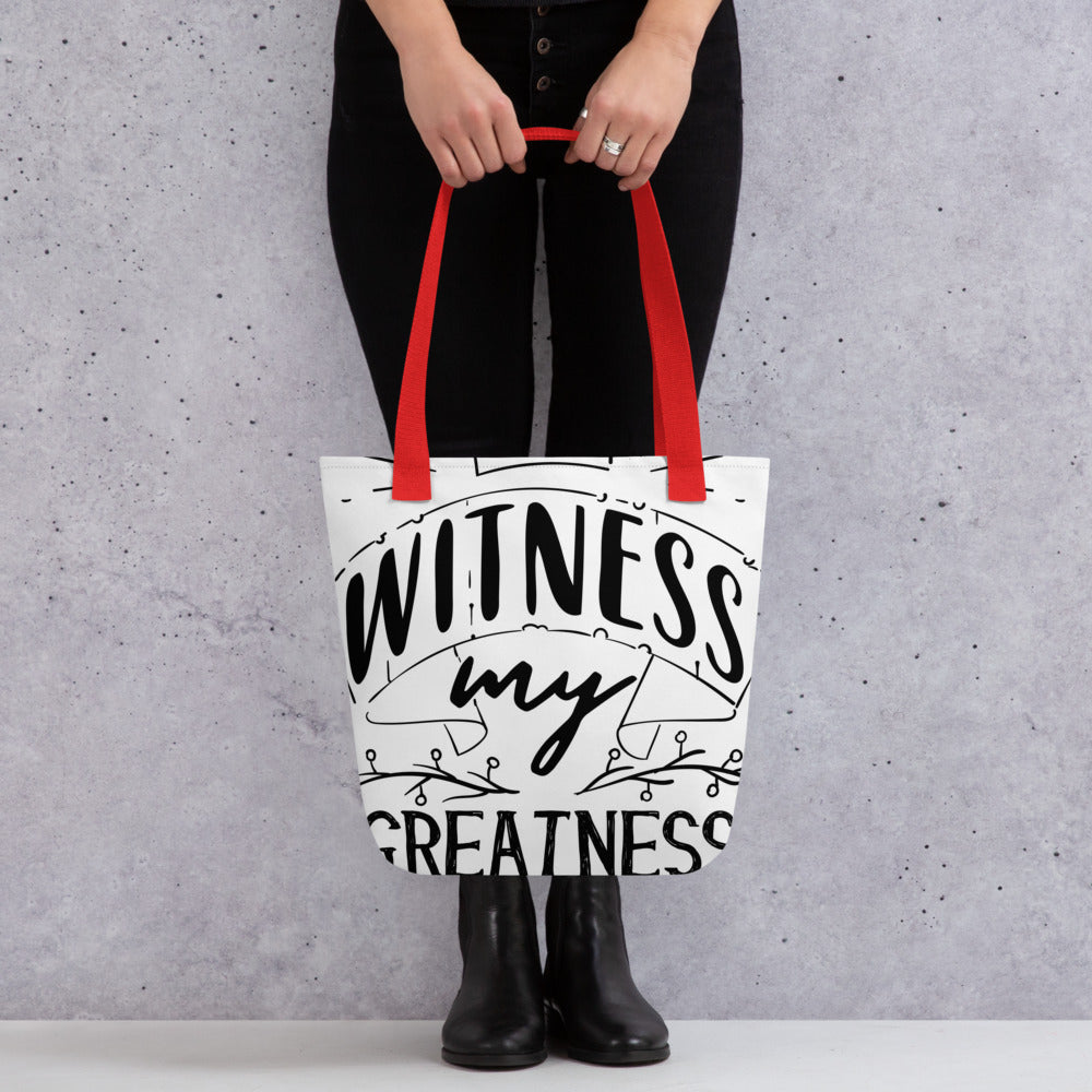 Printagon - Witness My Greatness - All Over Print Tote Bag - Red