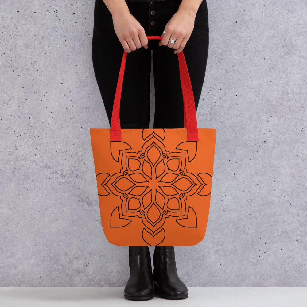 Printagon - Mandala 109 - All Over Print Tote Bag - Red