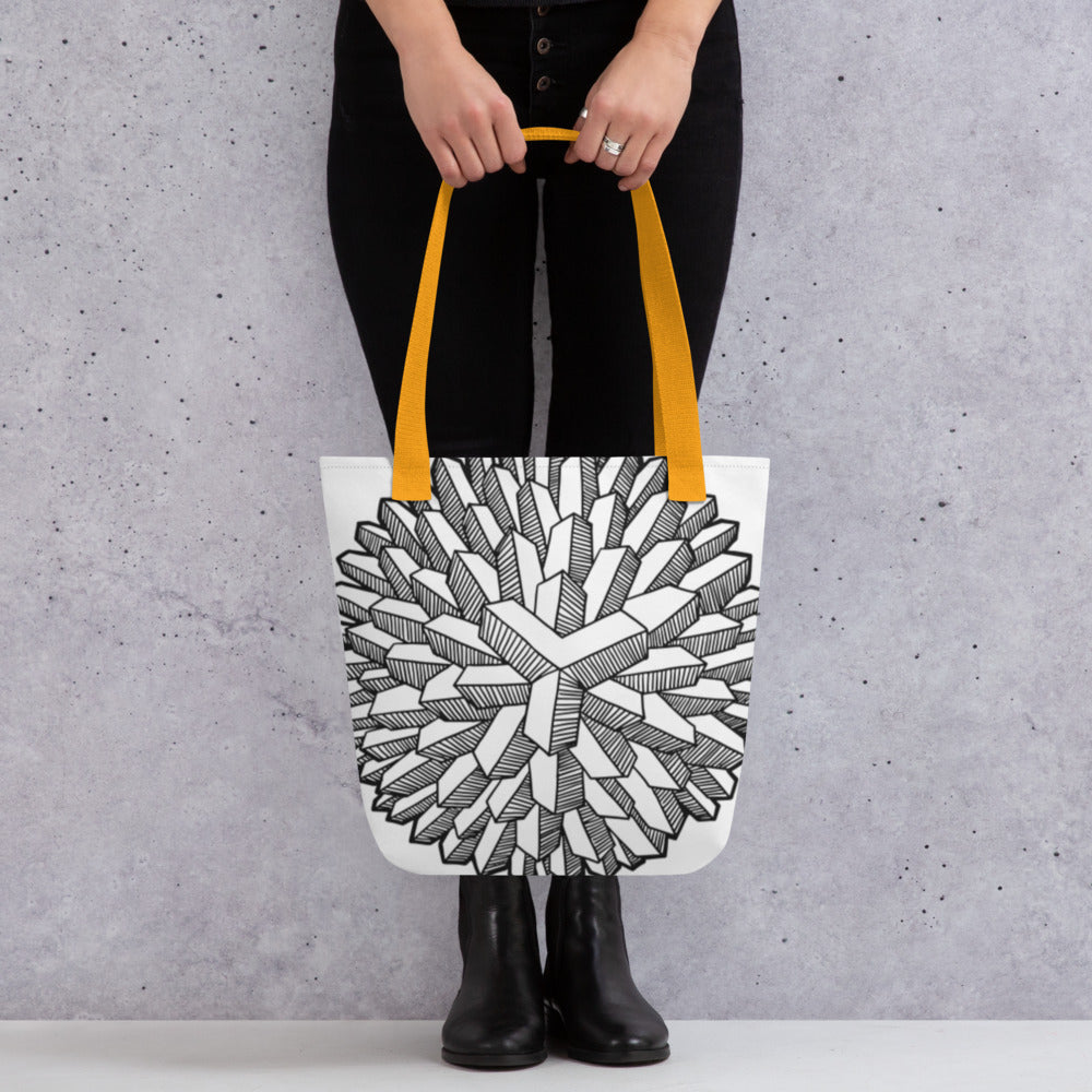 Printagon - Mandala - All Over Print Tote Bag - Yellow