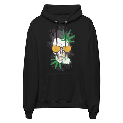 Printagon - Weed Skull 001 - Unisex hoodie - Black / S