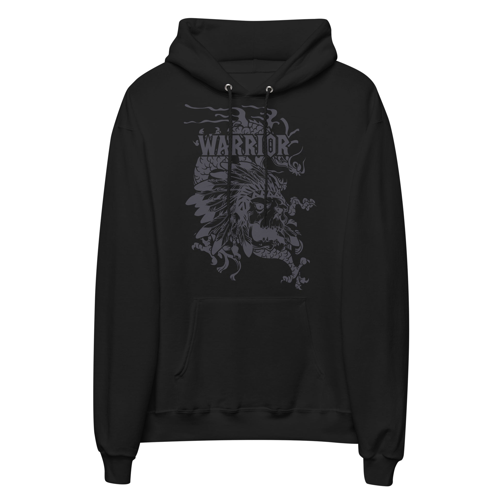 Printagon - Warrior Dragon Skull - Unisex hoodie - Black / S